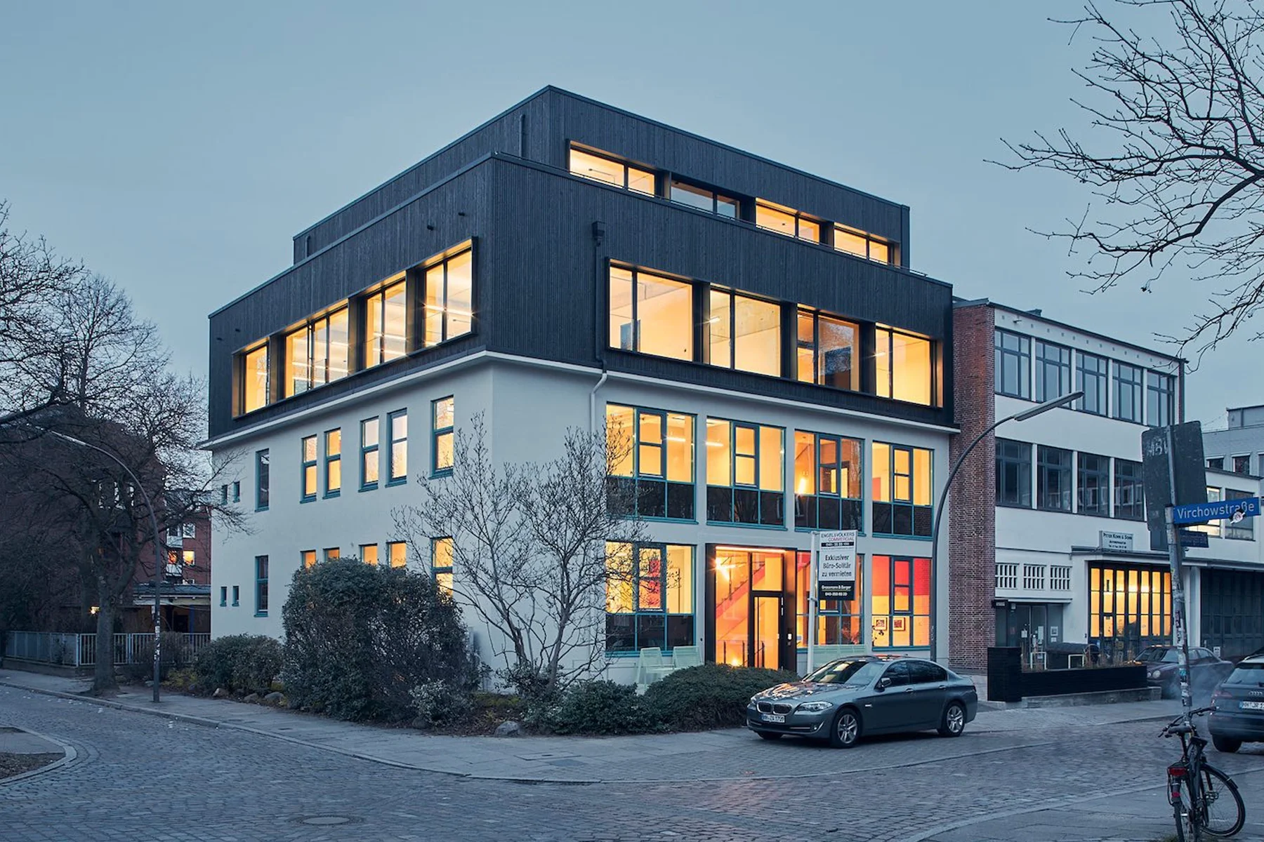 3G1 Architektur Start-Up Hub Hamburg Altona Umbau und Aufstockung Yakisugi Methode Arbeiten und Gewerbe