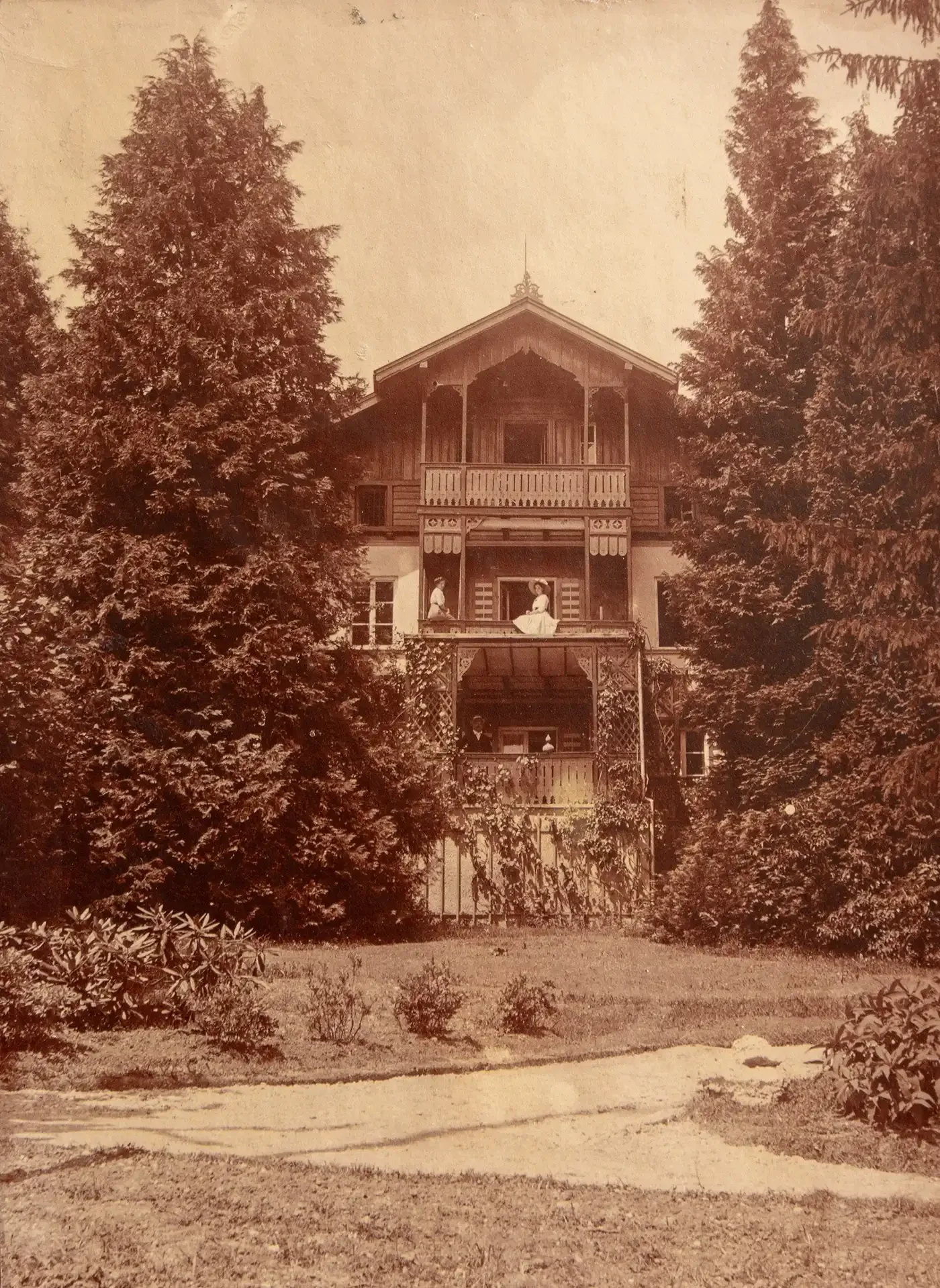 Historische Aufnahme der Villa