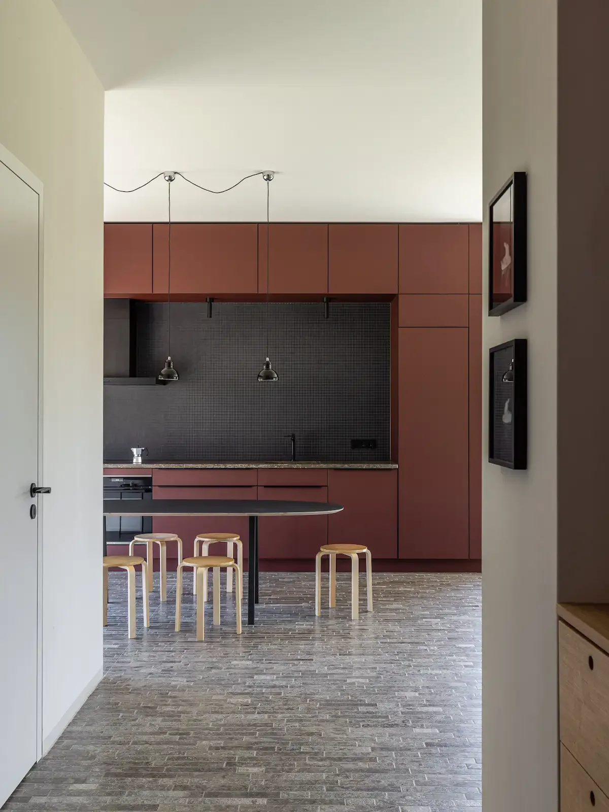 Küche mit Essbereich im Neubau