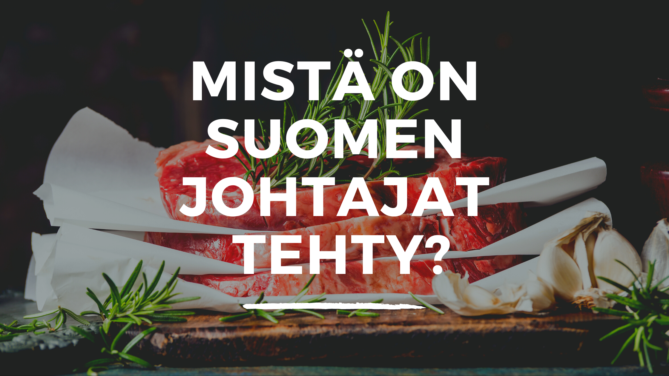 MISTÄ ON SUOMEN JOHTAJAT TEHTY?