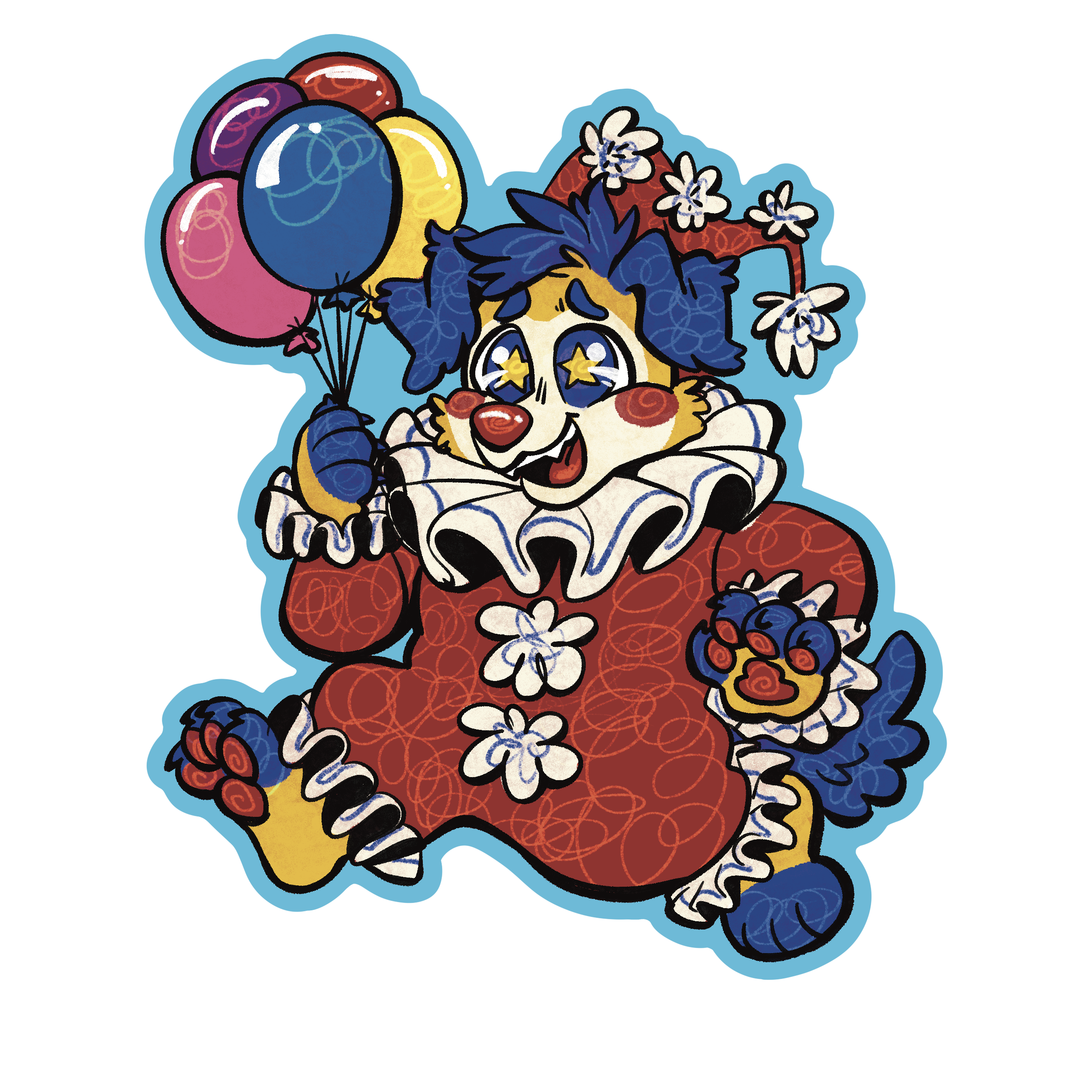 Clown Dog Boo