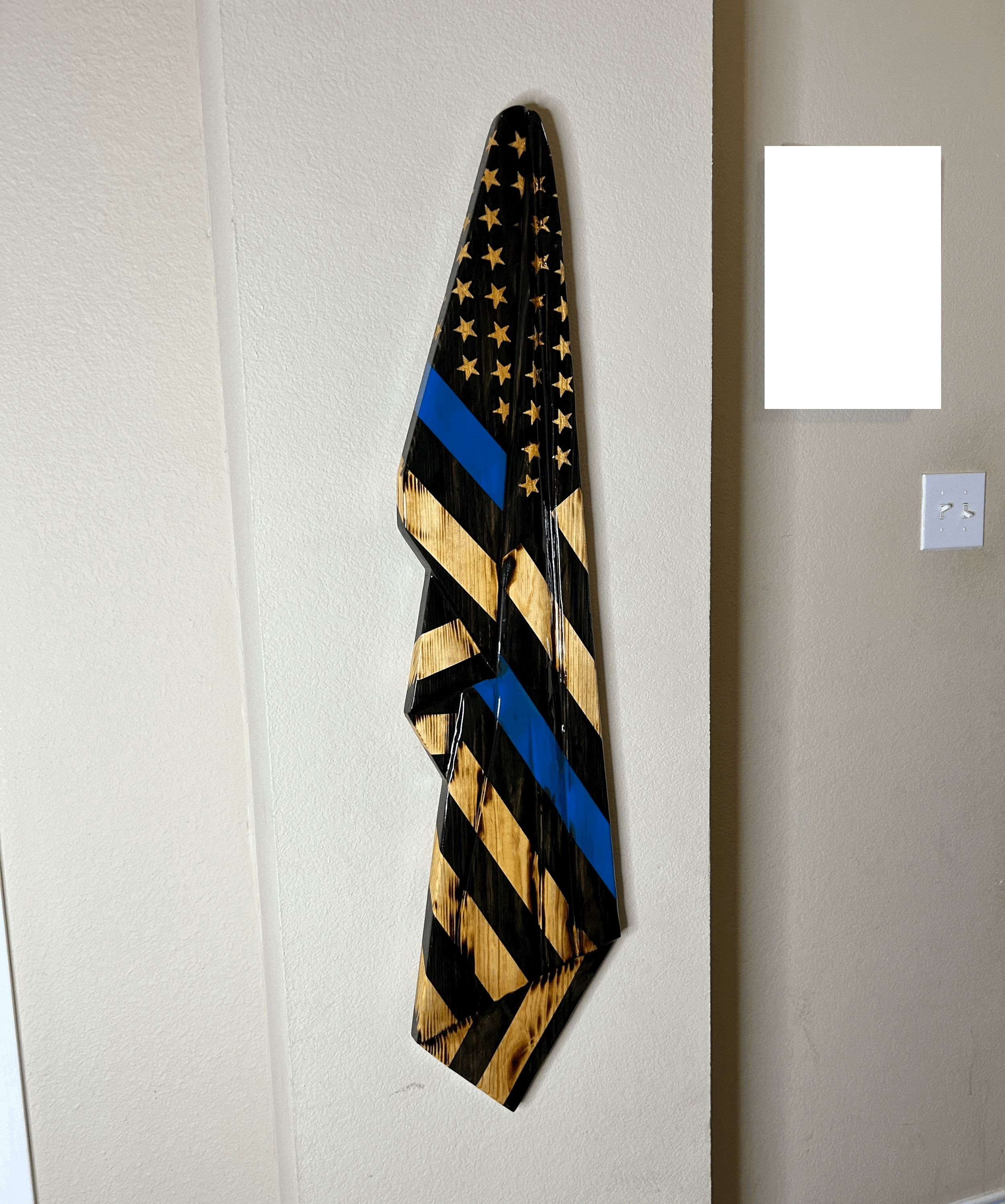 Draped Flag - Thin Blue Line 48"x12"