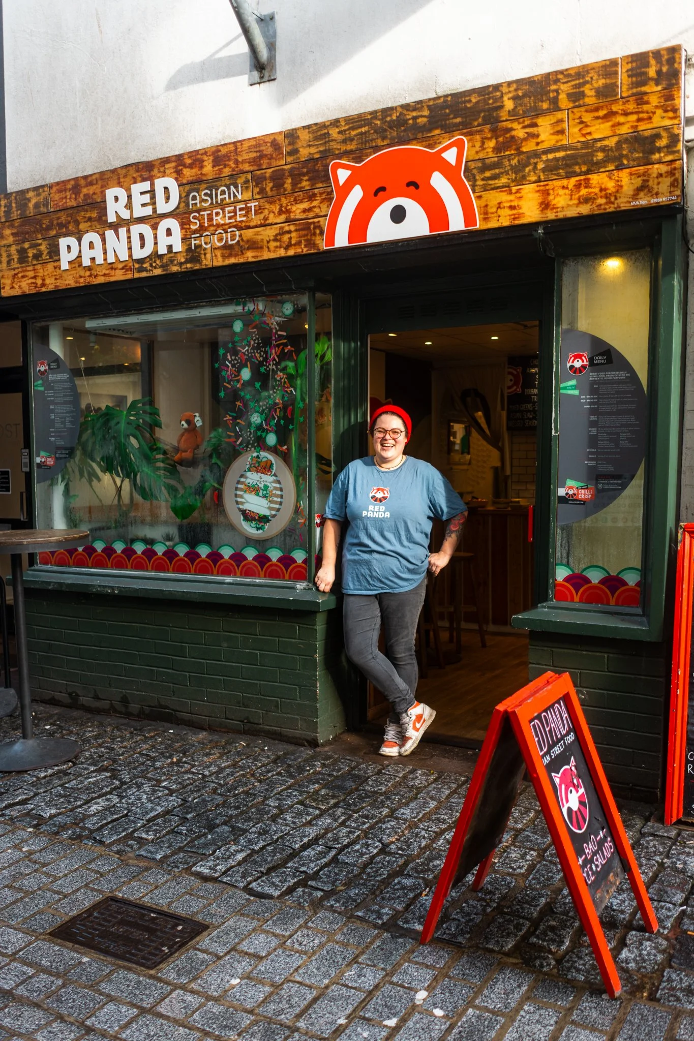 Inside Red Panda on Gandy Street with Dani