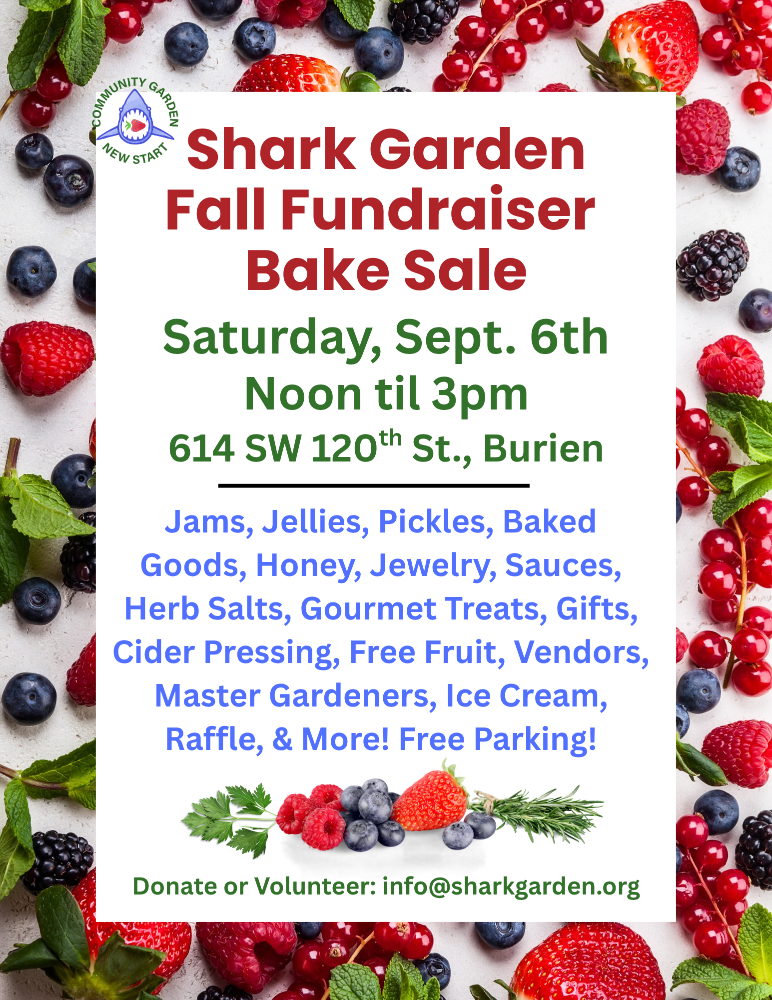Fall Fundraiser Bake Sale