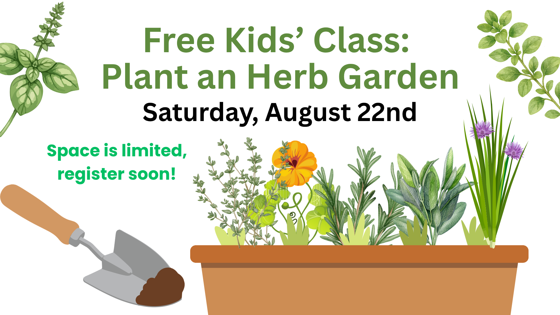 Free Kids Gardening Class: Plant an Herb Garden