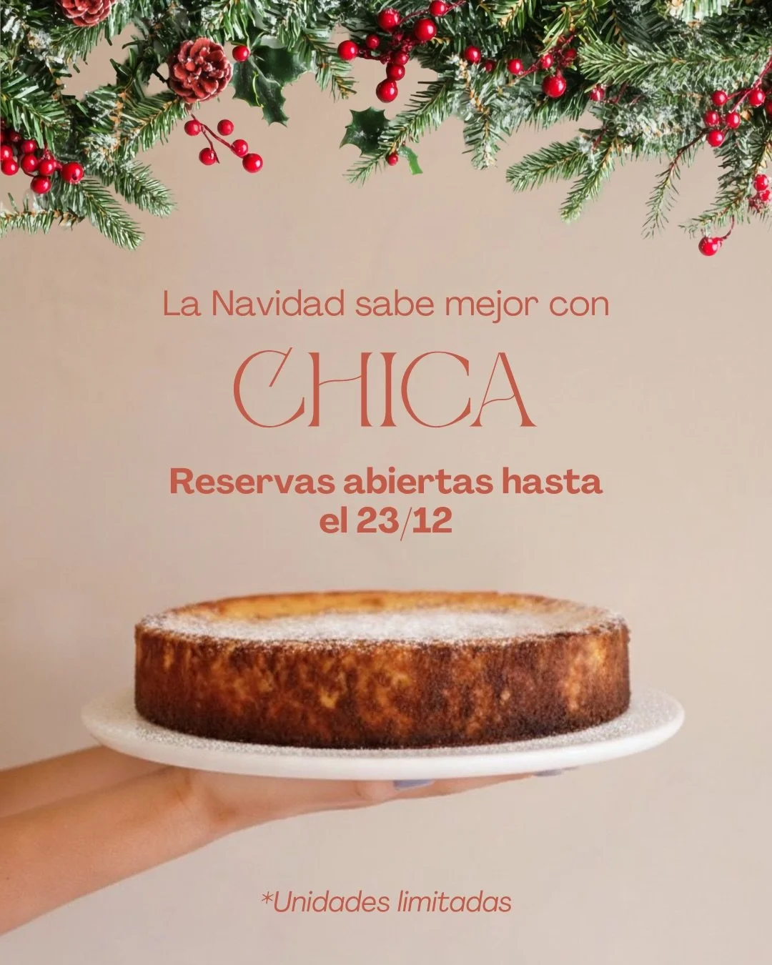 🎄 Esta Navidad sabe mejor&hellip; con CHICA ✨
No esperes al &uacute;ltimo momento: reserva antes del 23/12 y asegura tus unidades, &iexcl;que son limitadas! 🎁

Un sabor que convierte cualquier momento navide&ntilde;o en algo a&uacute;n m&aacute;s e