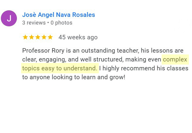 Review: Well-structured English lessons making complex topics easy to understand.