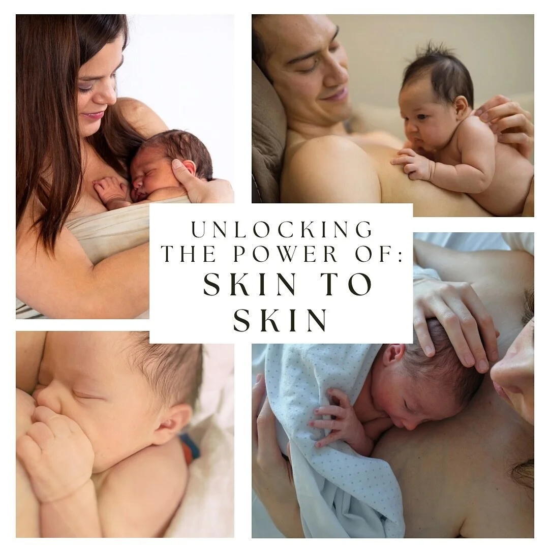 Oh how I love to recommend skin to skin to all. Skin-to-skin is a game-changer for every parent, no matter how you decide to feed.
There is so much power in this simple tool.  Start skin to skin immediately after birth and continue to use at home to