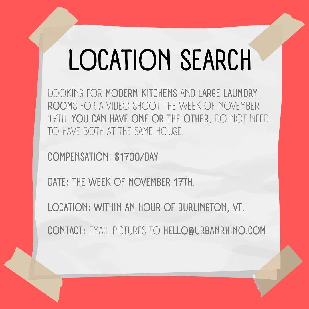 LOCATION SEARCH for @urbanrhino if interested please email hello@urbanrhino.com