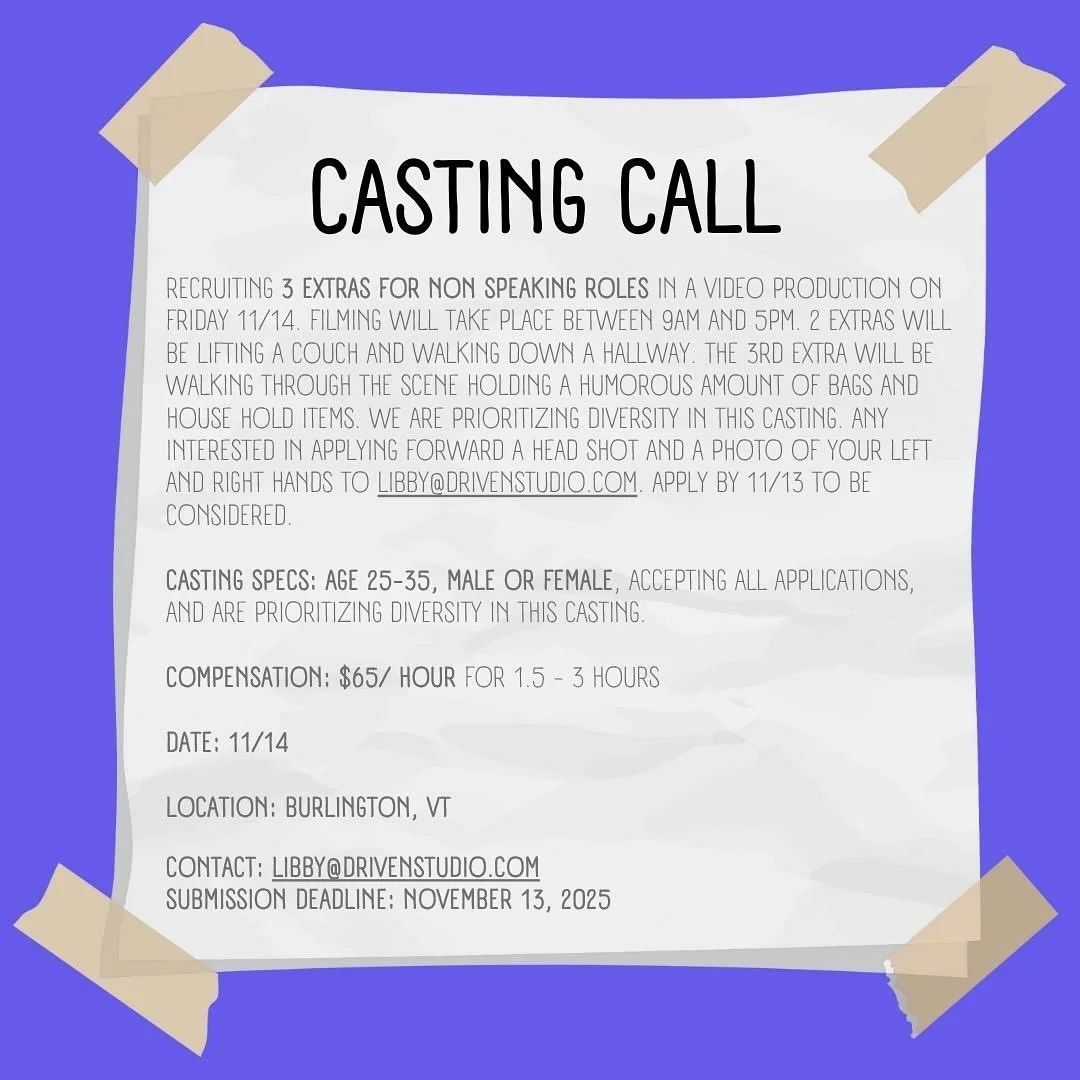 CASTING CALL for @driven_studio if interested please email libby@drivenstudio.com tag someone you think would be great for this role!