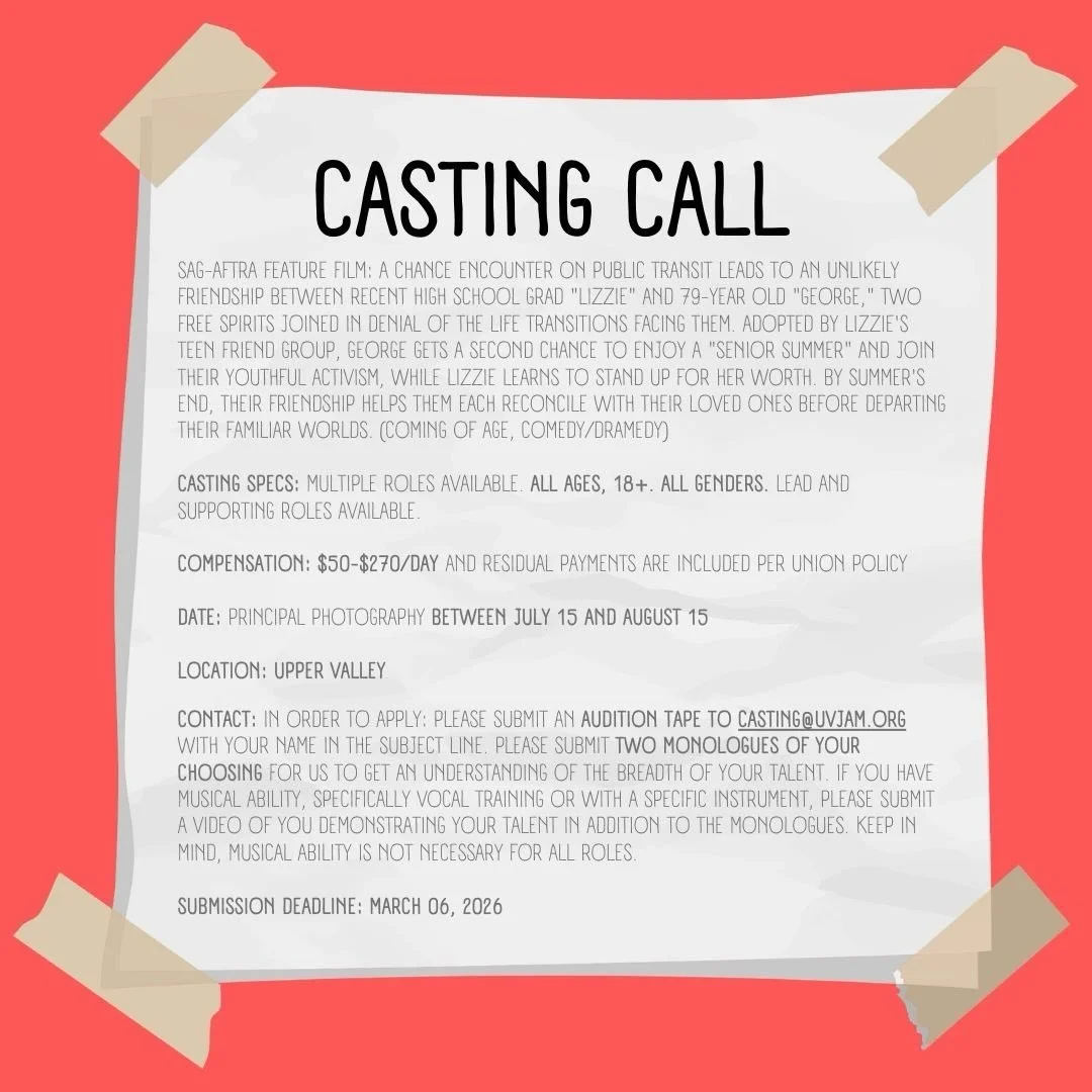 CASTING CALL for @junctionartsmedianhvt if interested please email casting@uvjam.org