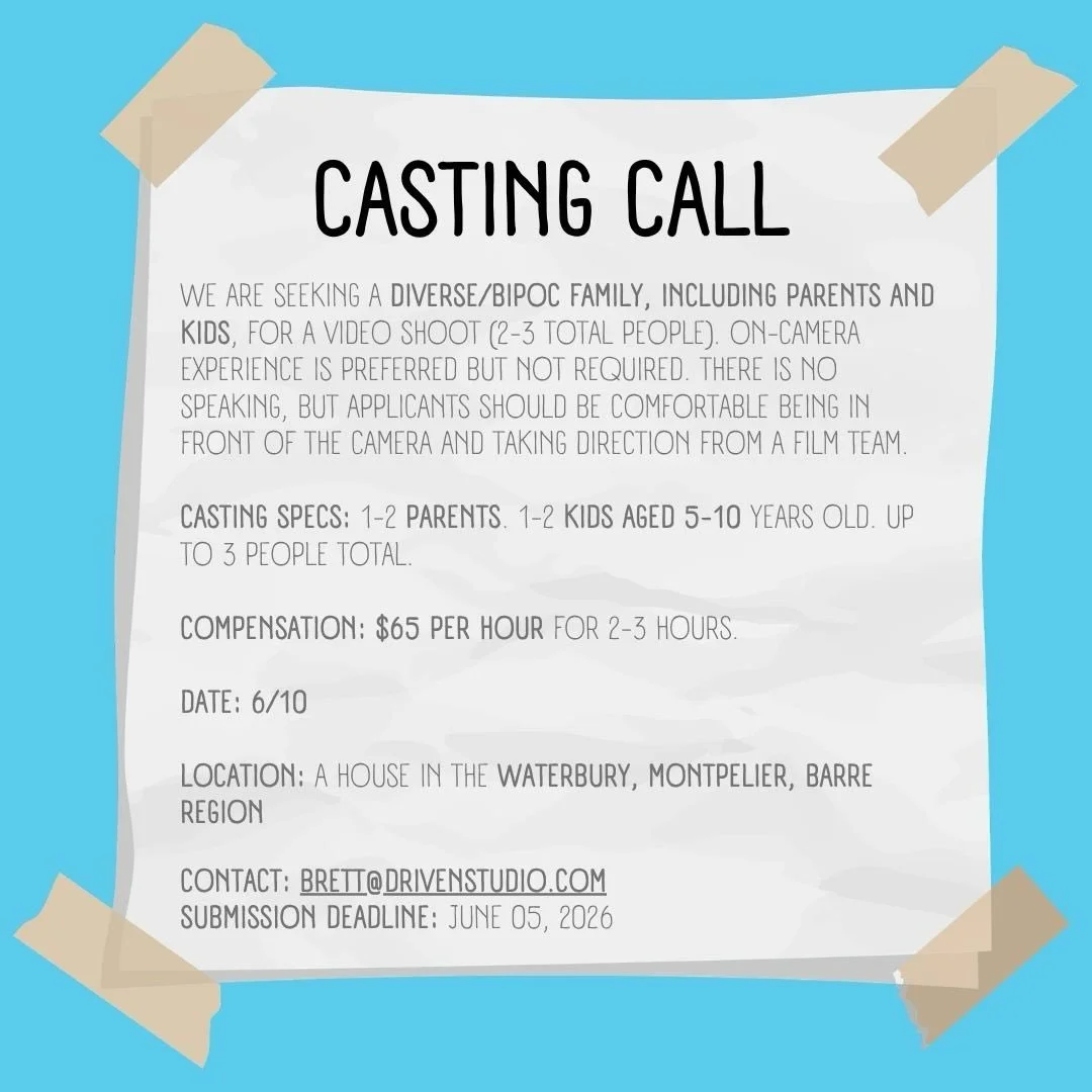 CASTING CALL for @driven_studio if interested please email brett@drivenstudio.com