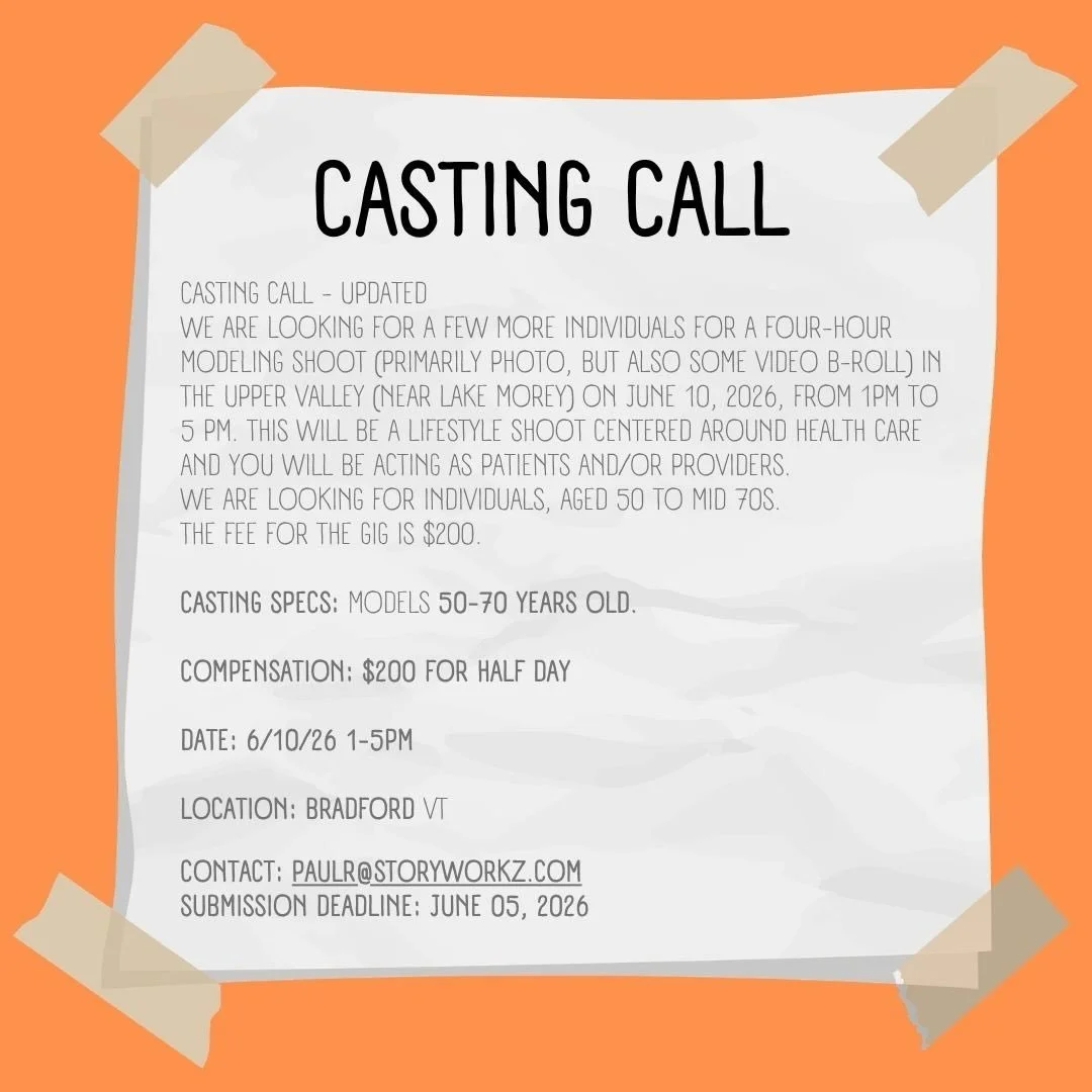 CASTING CALL for @storyworkz if interested please email paulr@storyworkz.com