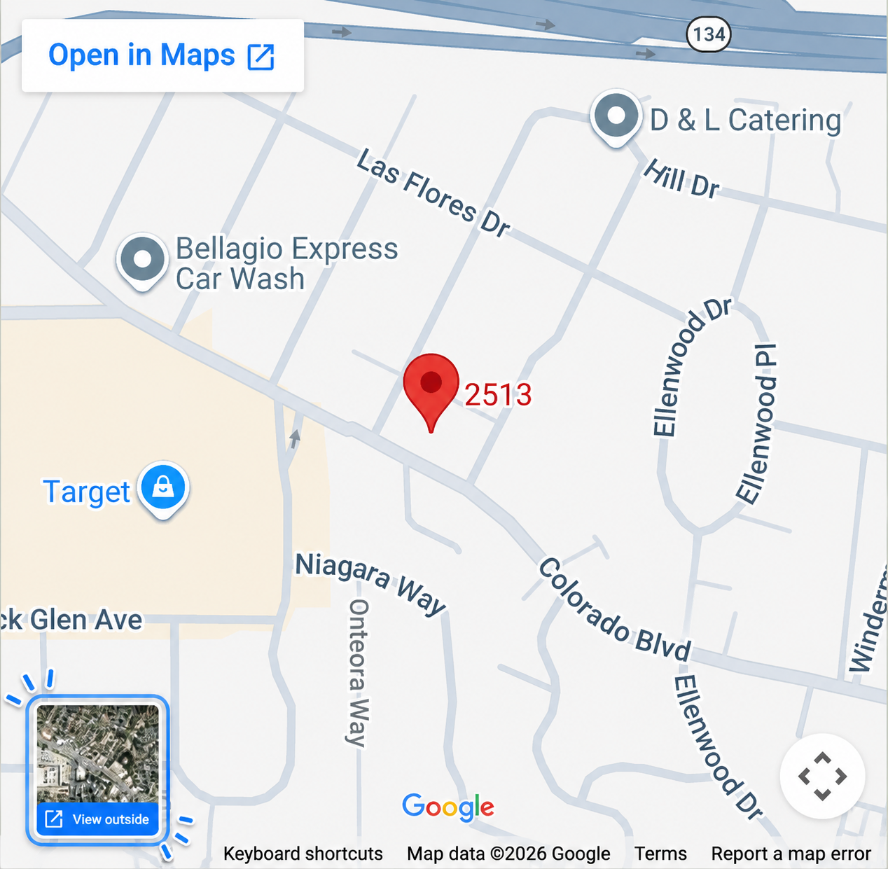 Map showing Sagebrush Psychotherapy location in Eagle Rock, Los Angeles, with 5-star rating and 23 reviews.
