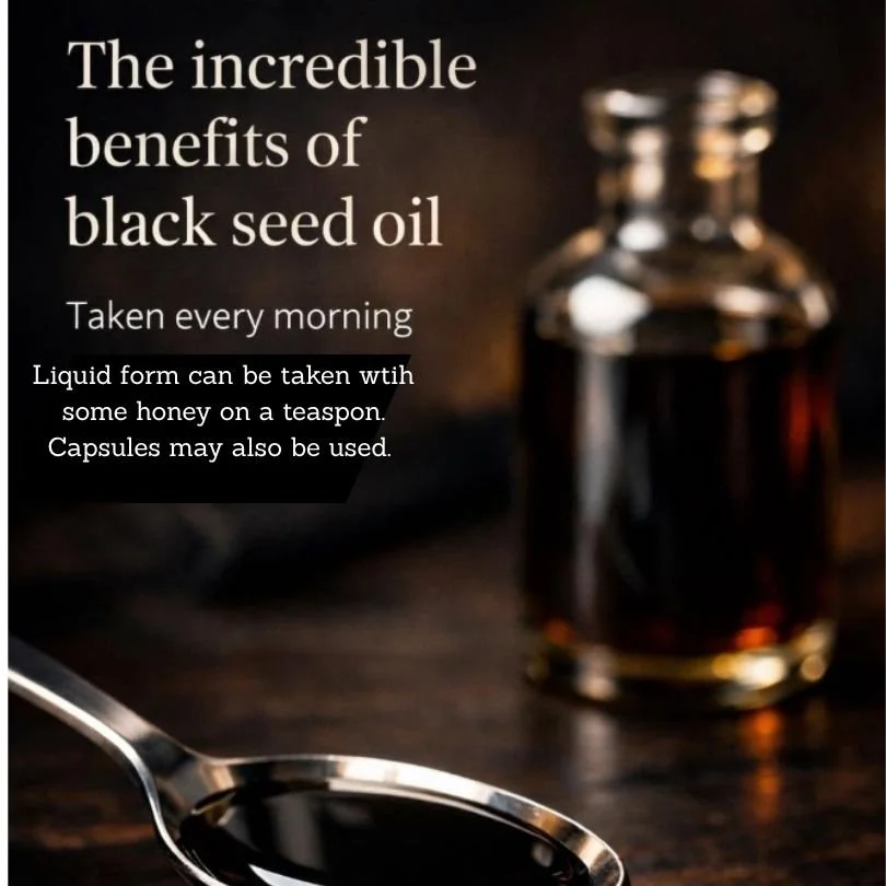 Benefits of Black Seed Oil

Black seed oil has been used for centuries, and today research helps explain why it can be a useful daily habit when used consistently.

Taking it in the morning can support the body at a time when digestion, metabolism, a