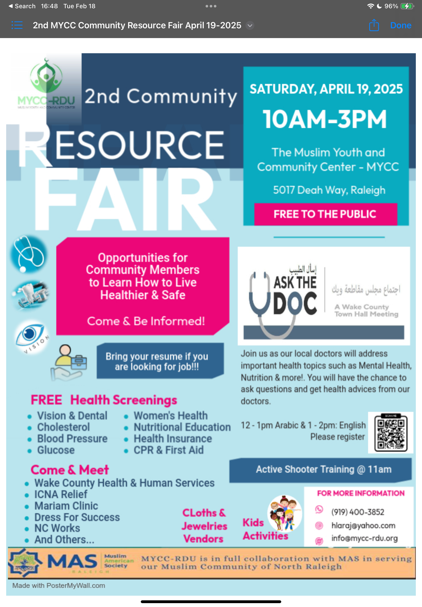 2nd Annual Community Health Fair