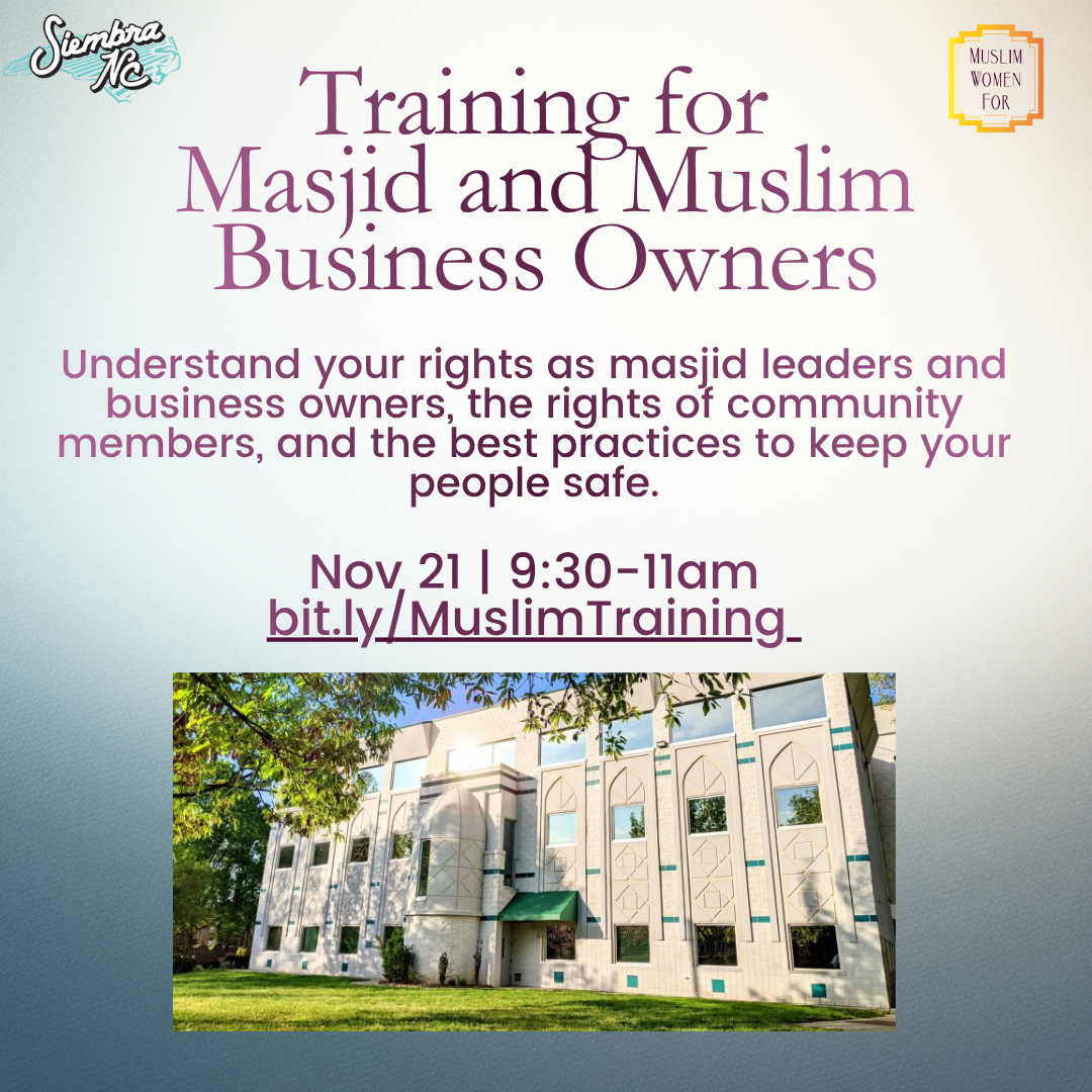 Masjid and Muslim Business Owner Training 