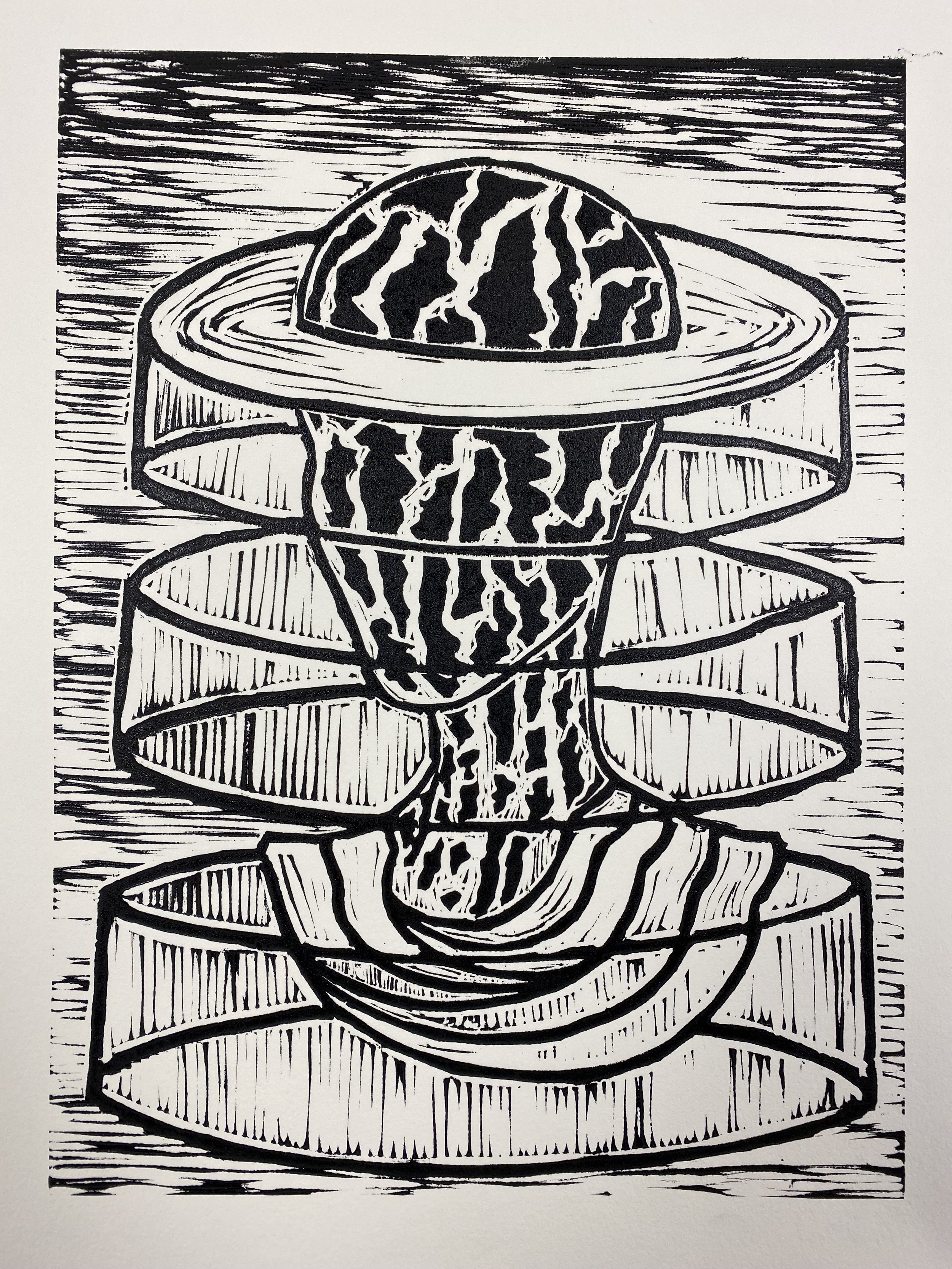 Extraterrestrial, 2021
Linoleum Relief