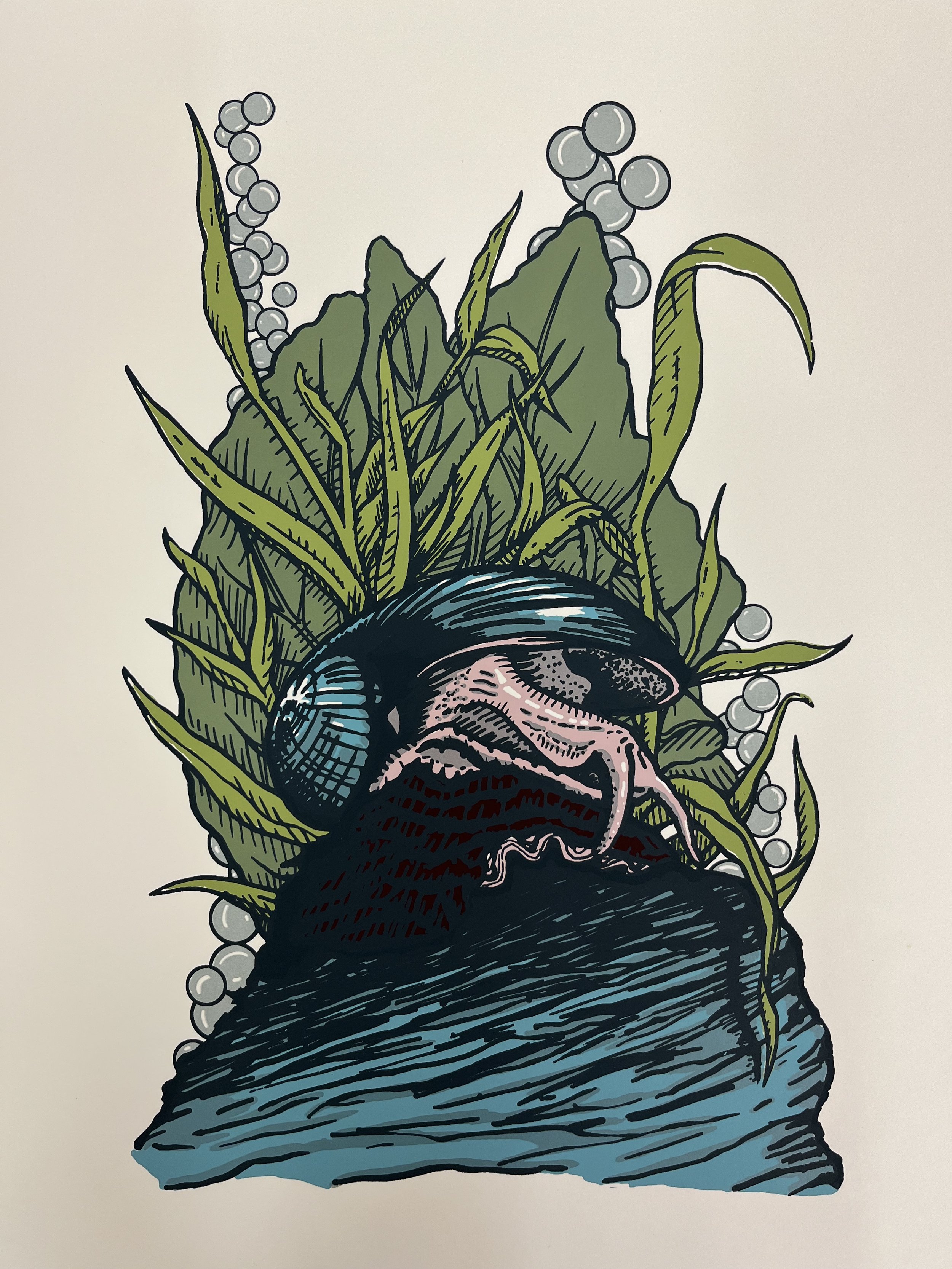 Chrysomallon Squamiferum, 2023
Six Layer Screenprint