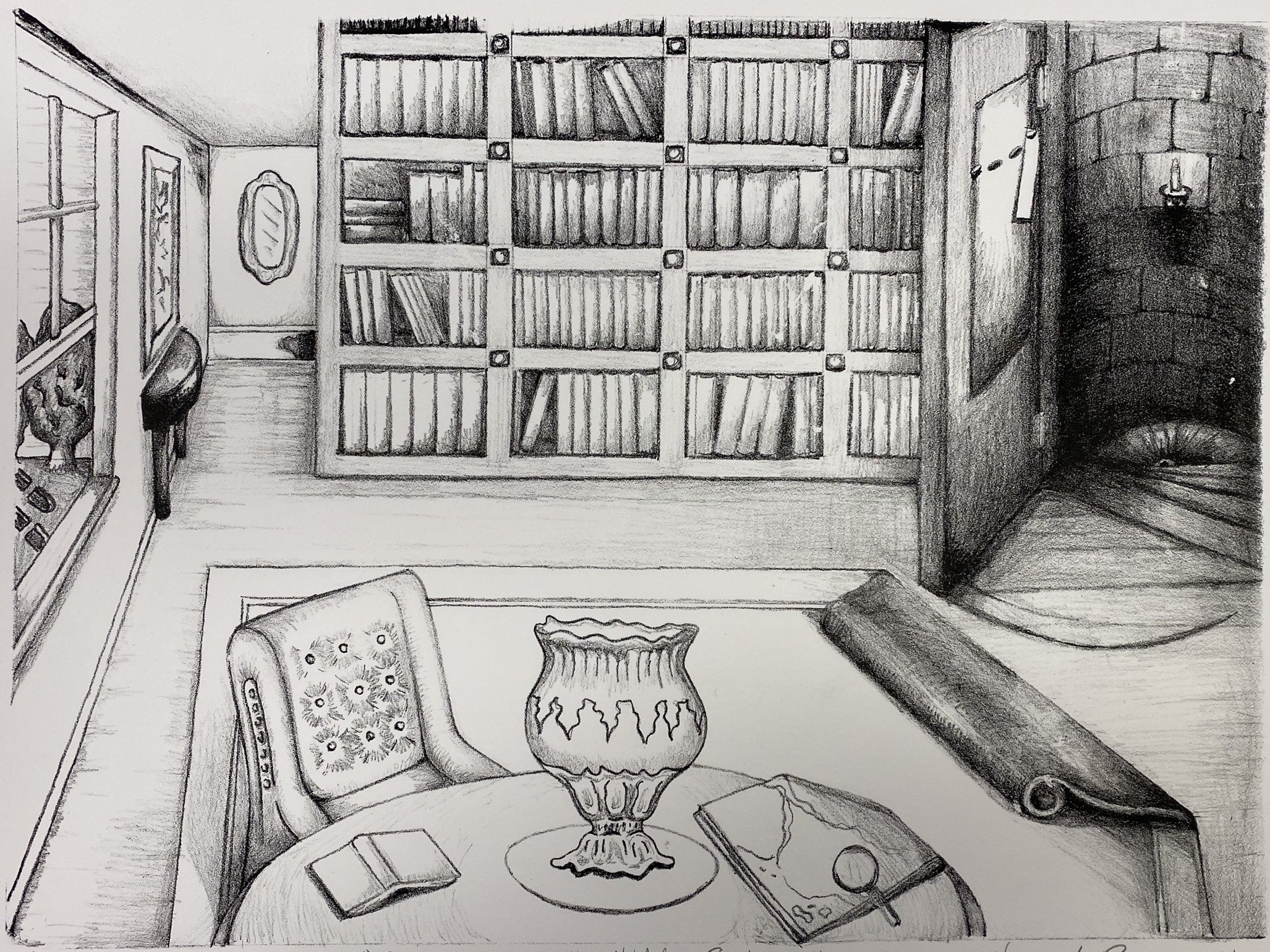 The Mystery of the Hidden Staircase, 2021
Stone Lithography
