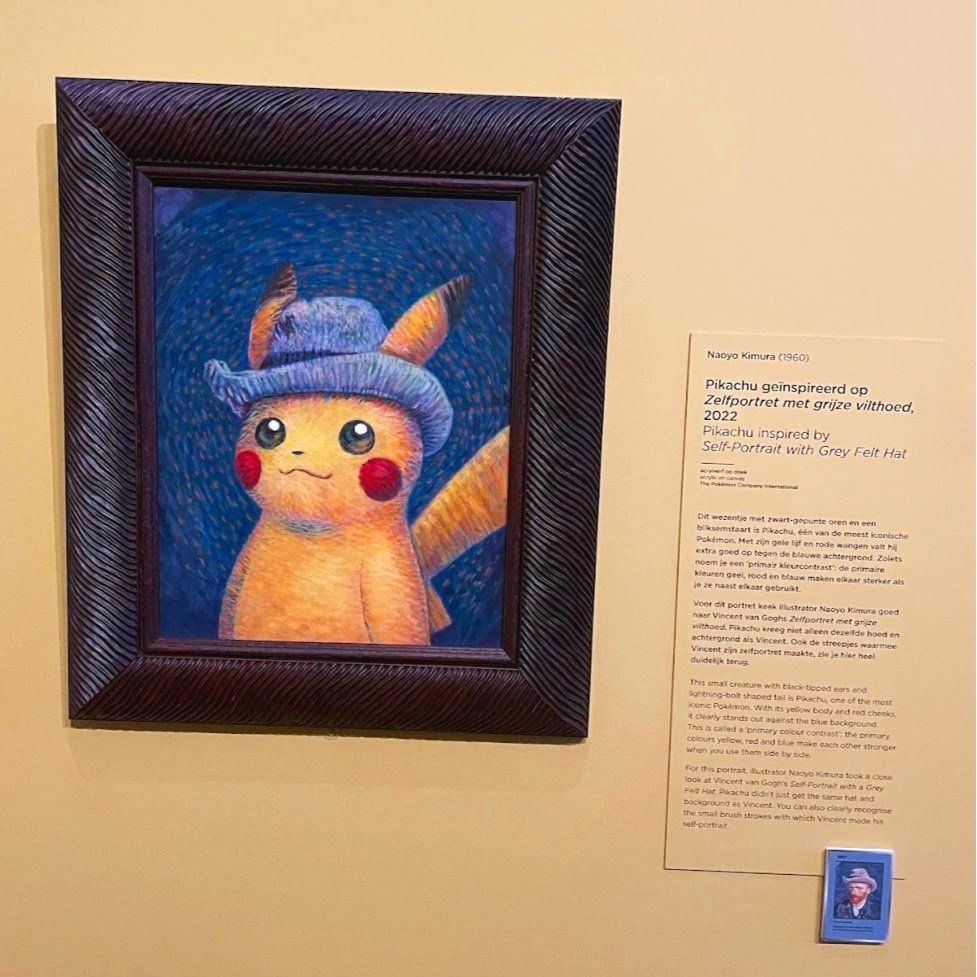 Pikachu inspired by Self-Portrait with Grey Felt Hat