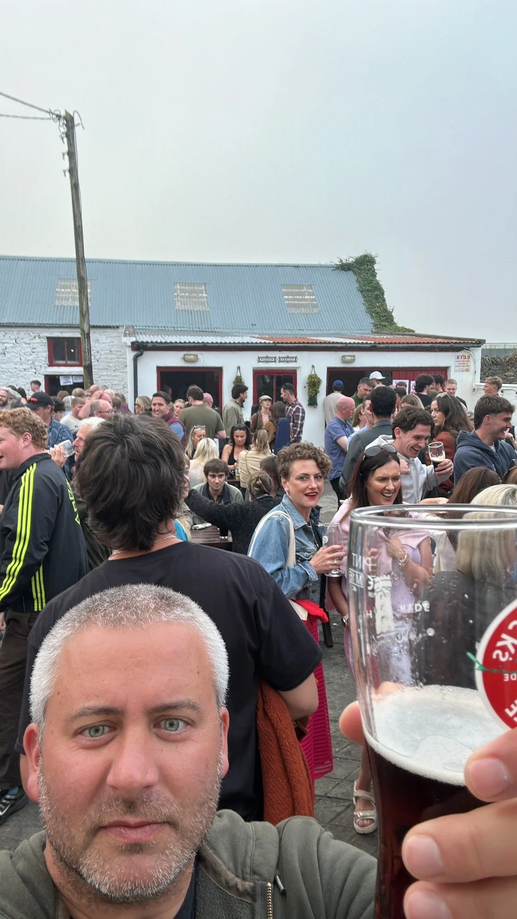 Joe enjoying a drink during the festival