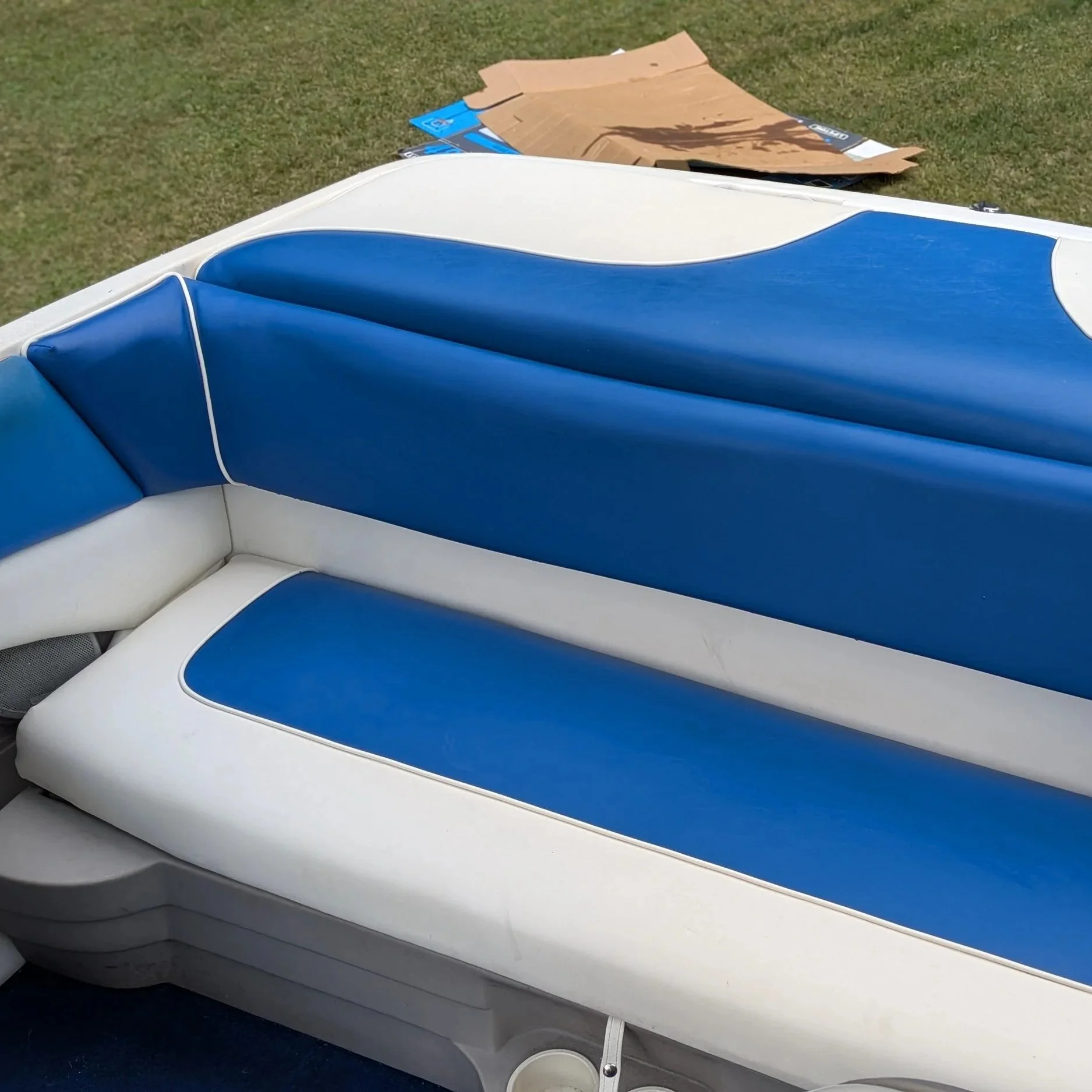 Glastron motorboat Marine Vinyl Repairs Custom