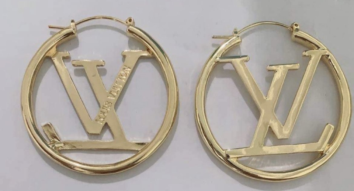 Louis Vuitton Louise PM Earrings Gold Brass