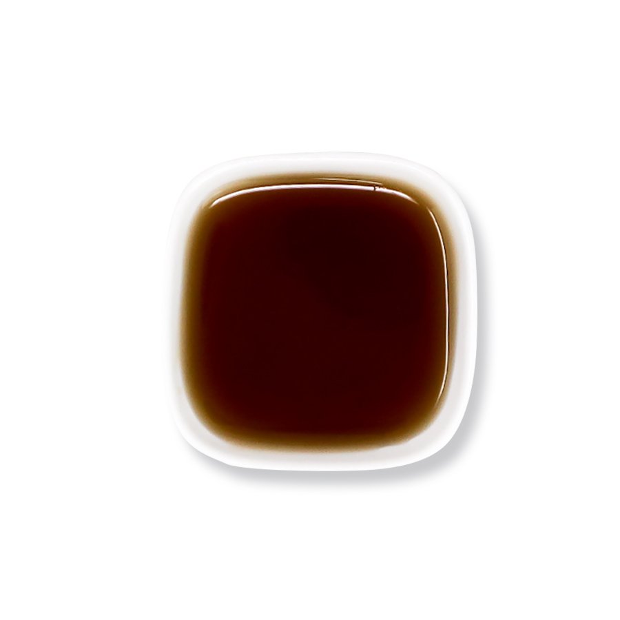Top view of winter melon syrup – rich brown tone with smooth consistency.