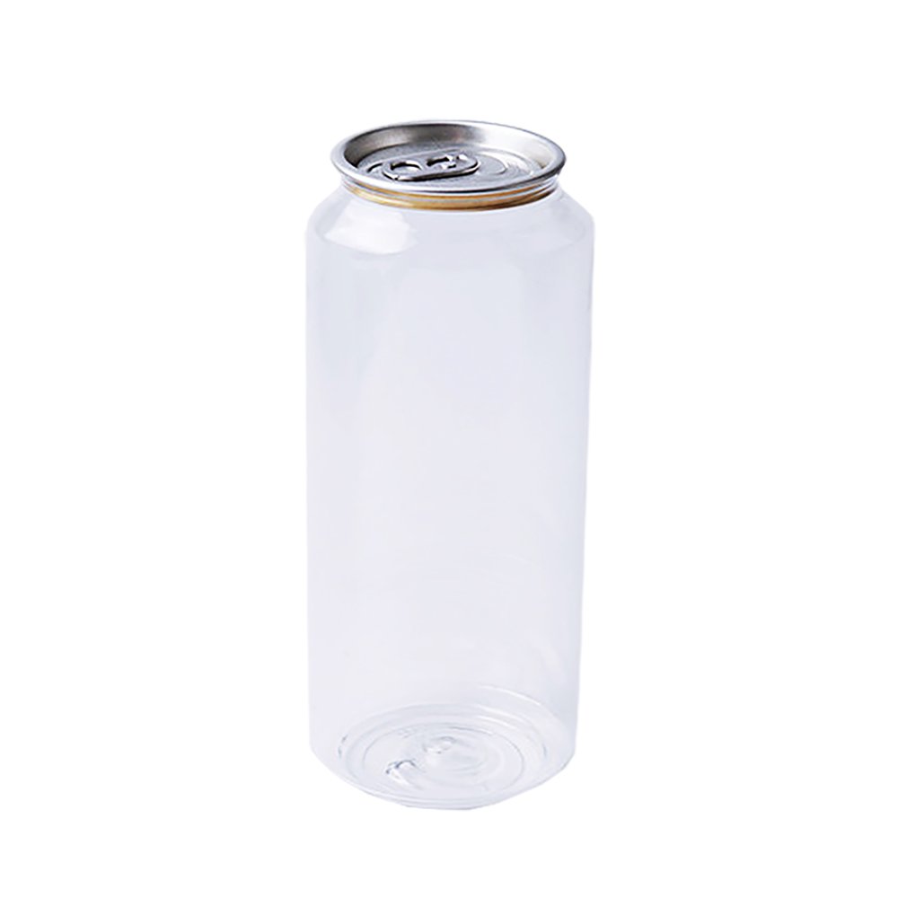 22oz PET Pop Can Bottle, a large-capacity transparent container, ideal for cocktails, smoothies, and premium beverages, requires sealing.