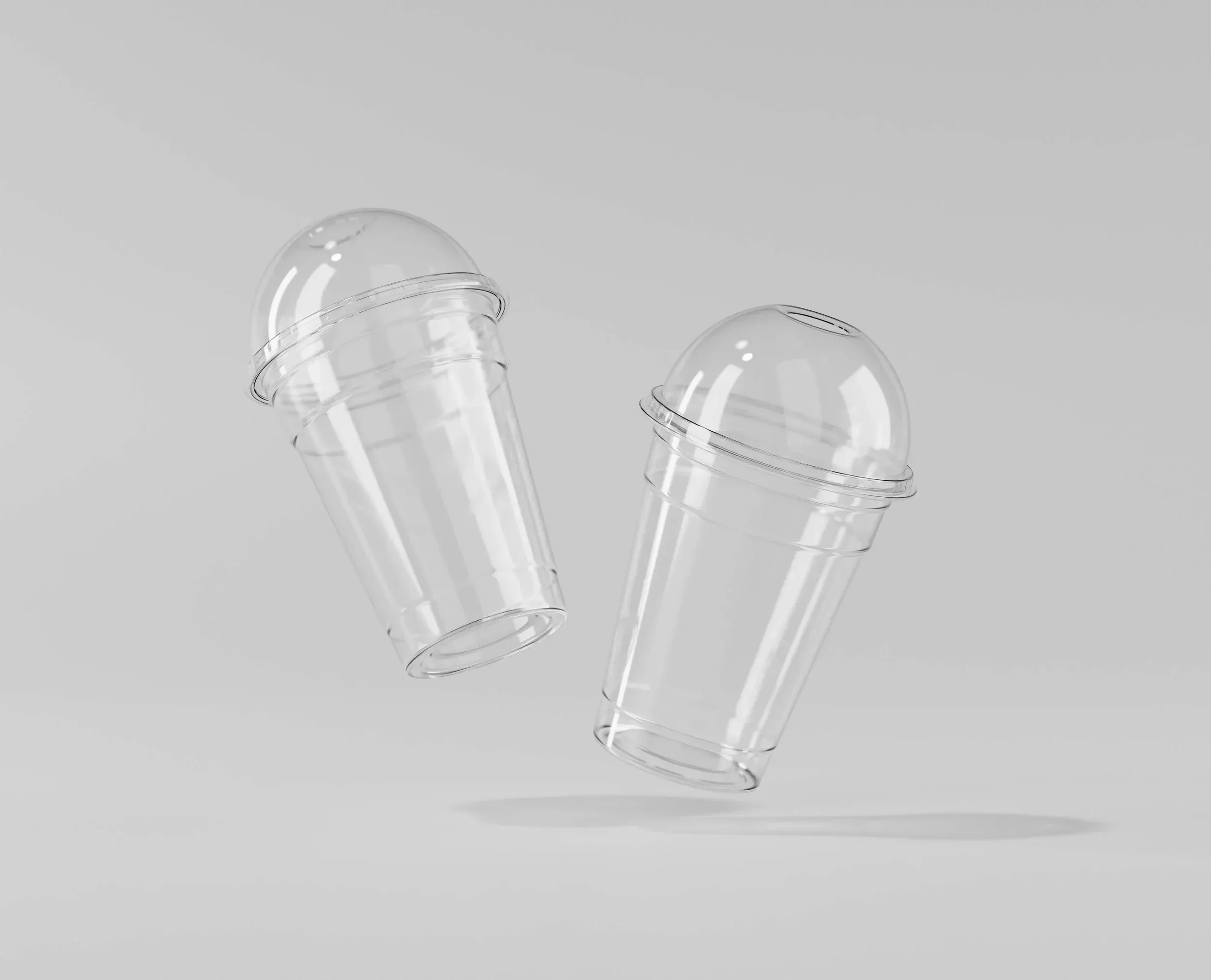 Durable plastic bubble tea cups with dome lids – packaging supplies for tea brands