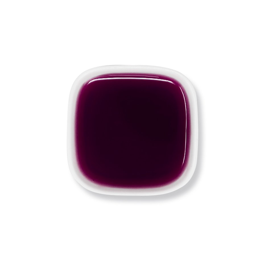 Top view of grape syrup – consistent deep violet tone, tangy aroma.