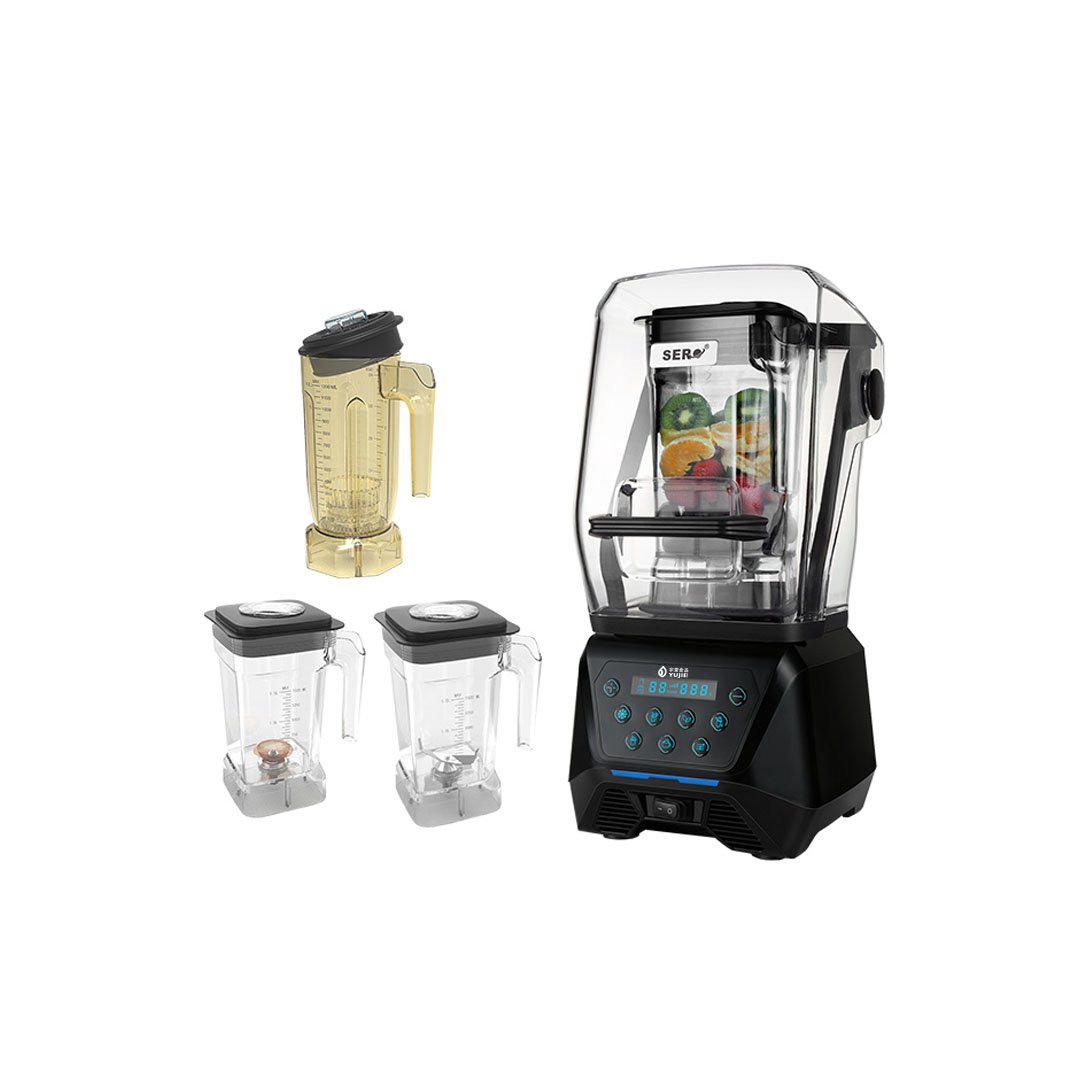 7-in-1 Multipurpose Tea Espresso & Food Processor with powerful blades, suspended structure, and a stainless steel blunt blade for efficient beverage and food preparation.