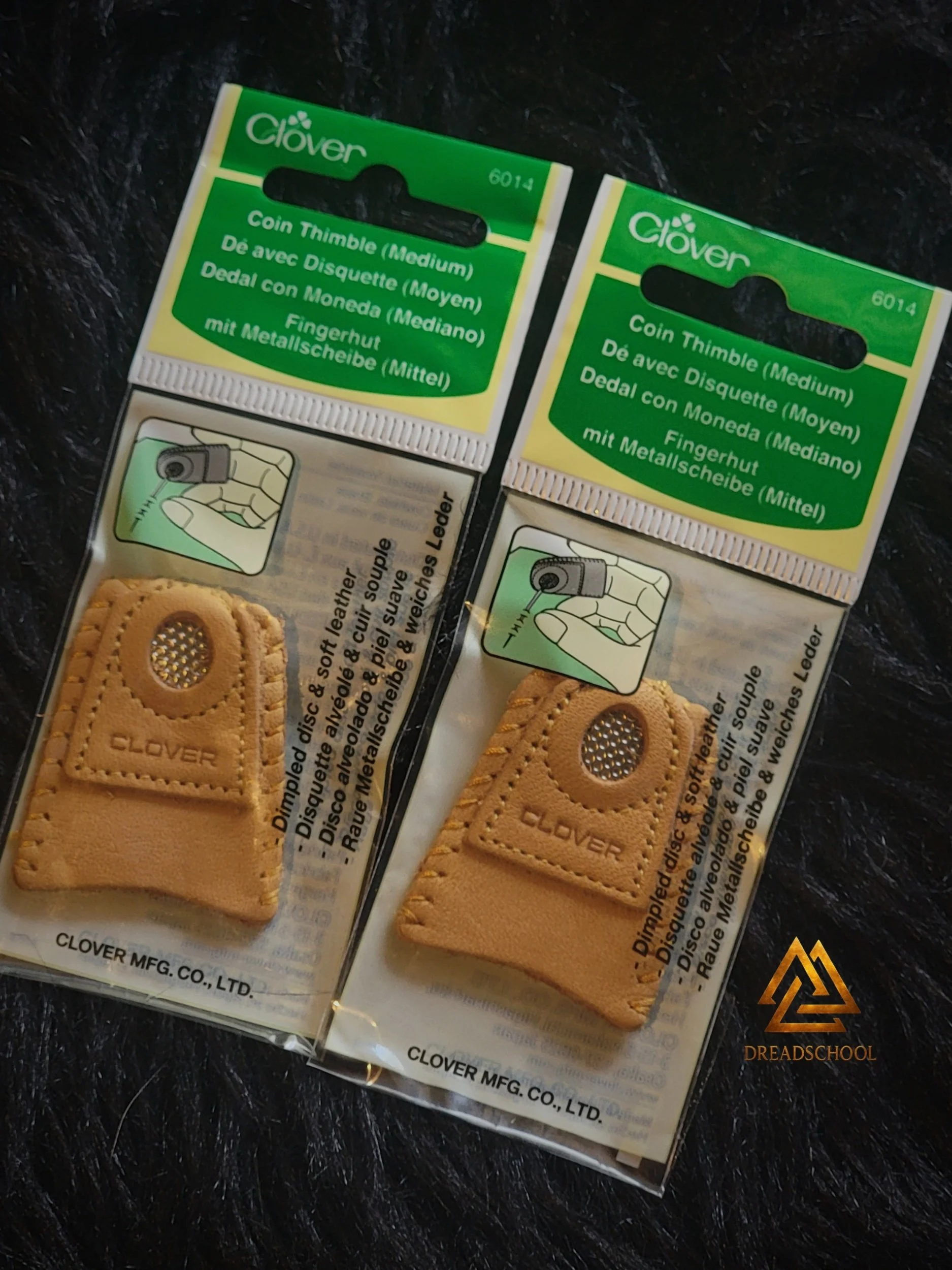 THIMBLE - "Clover" Leather Coin Thimble