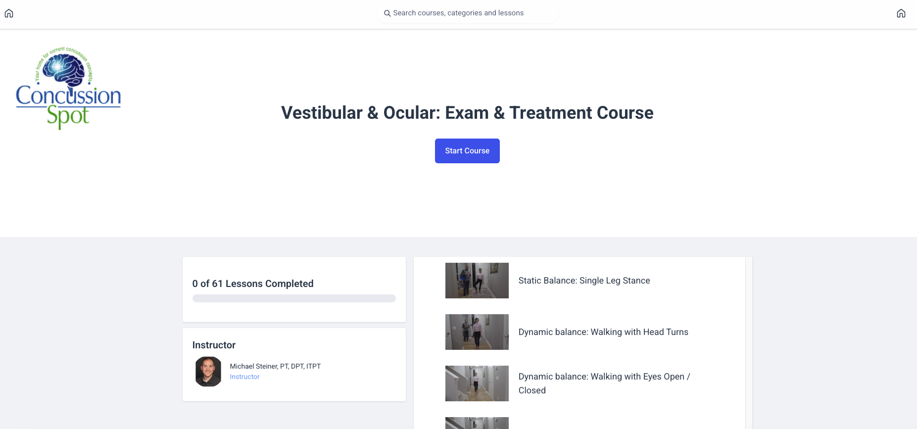 Vestibular & Ocular: Exam & Treatment Course