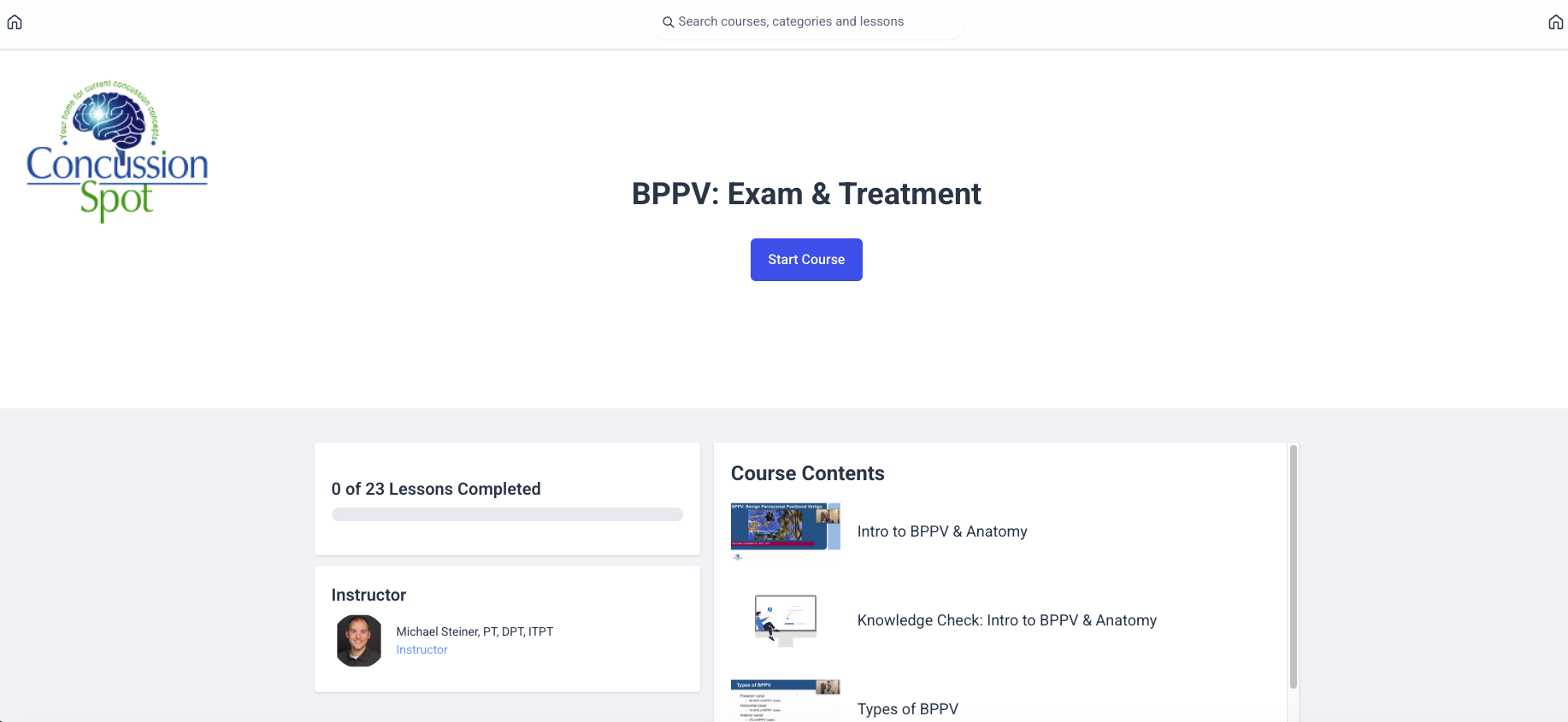 BPPV: Exam & Treatment Course