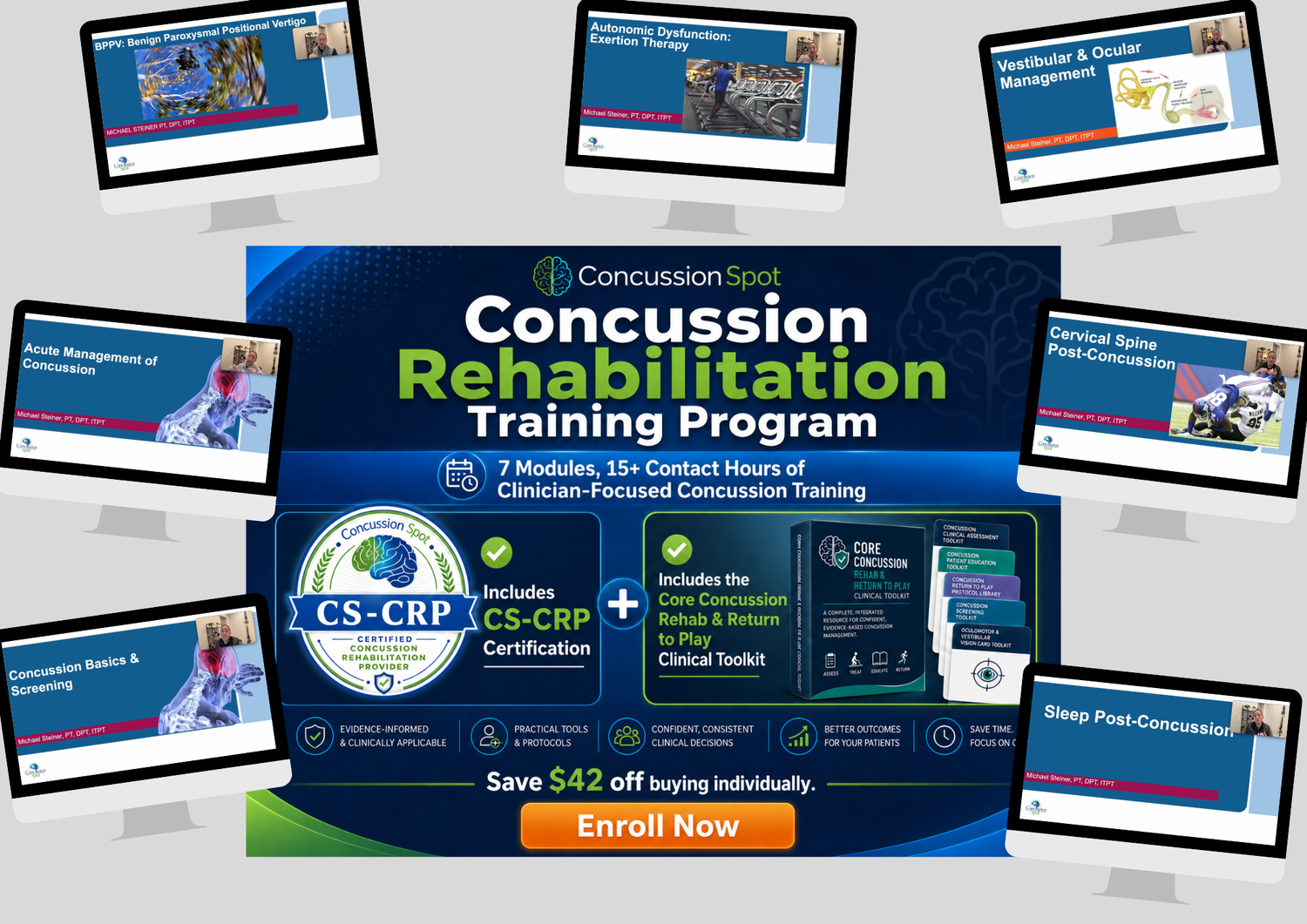 Concussion Rehabilitation CEU Course + CS-CRP Certification