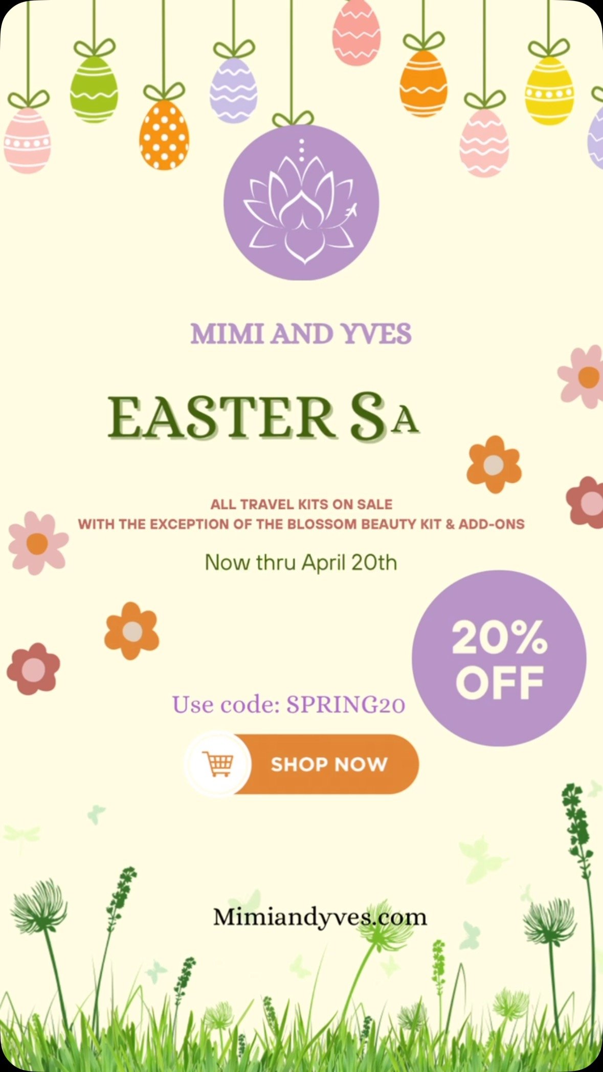 Our Easter sale is going on NOW thru the 20th🐣
Enjoy our 20% off all travel kits.
Use code: SPRING20
Hurry, this sale won’t last long!
Link in bio💜
#MIMIandYVES #travelessentials #traveling #easter #sales #vacation #trip #worldtraveler #i