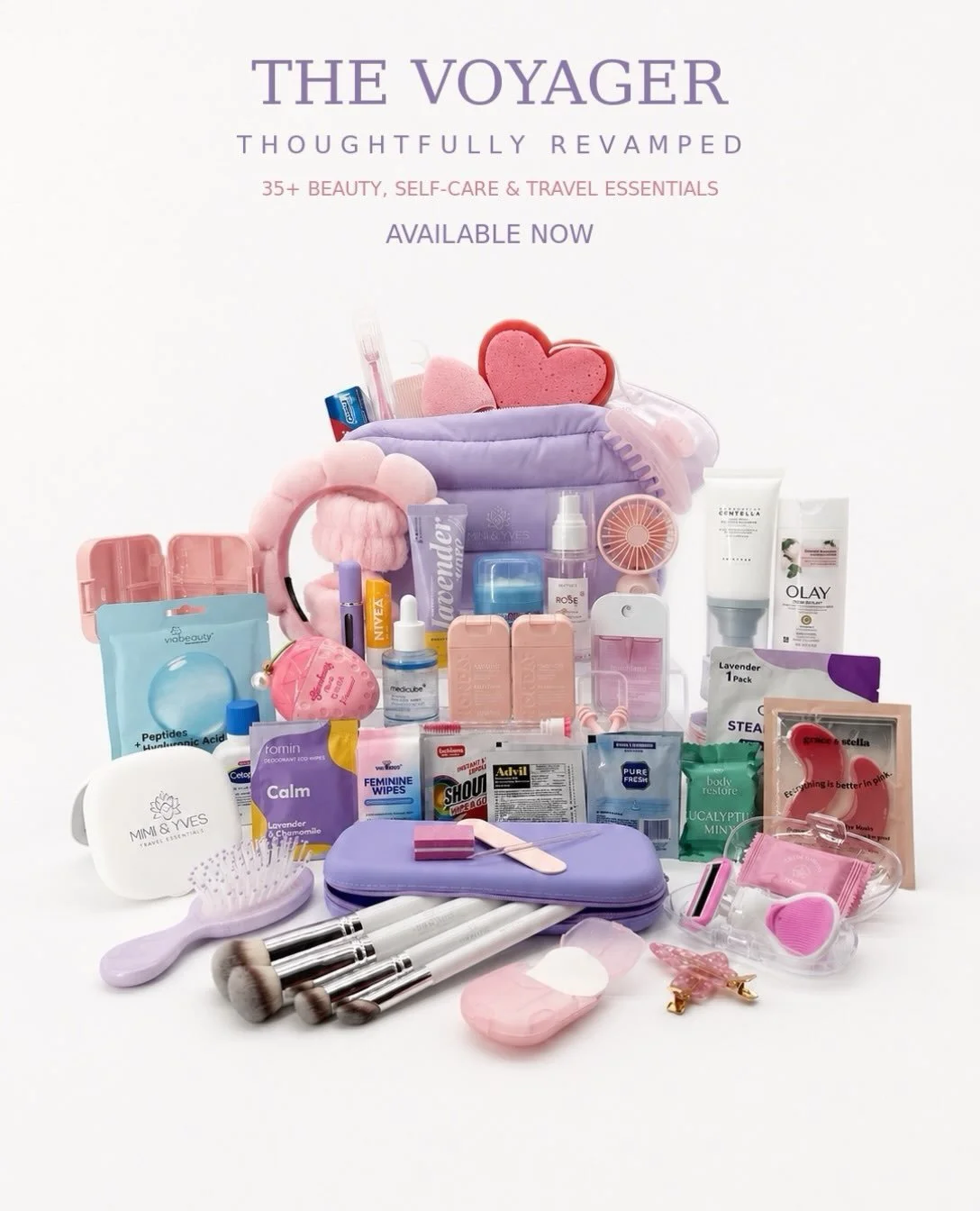 The wait is over&mdash;The Voyager has been thoughtfully revamped! 💜✈️

Now packed with 35+ beauty, skincare, hygiene, self-care, and travel essentials, The Voyager is designed for vacations, college dorms, weekend getaways, sleepovers, gifting, and