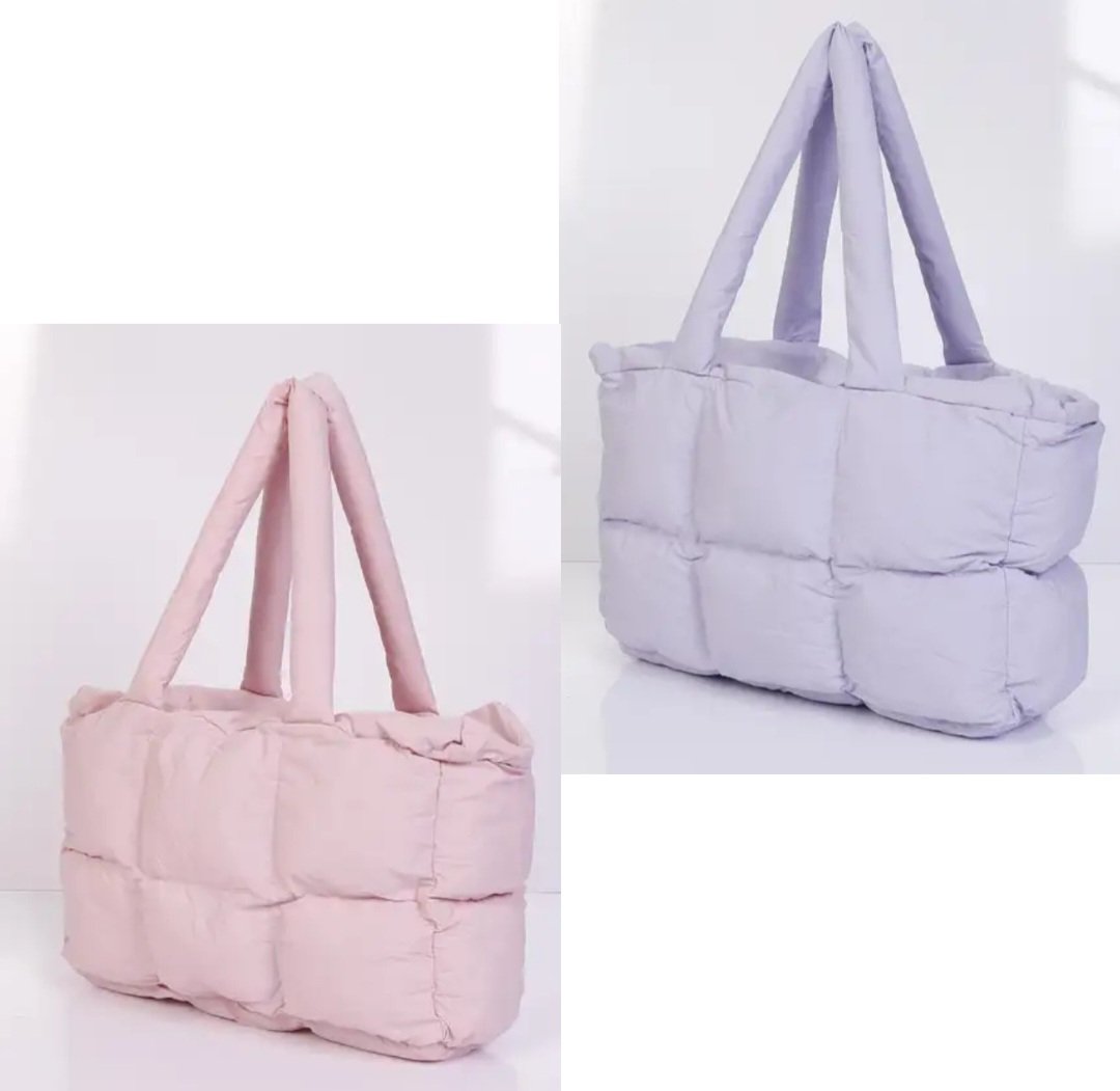 Plush Lavender & Pink Tote Bag
