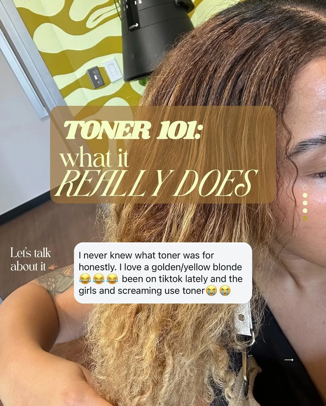 I used my own hair to show what toner actually does 

Bleach does the lifting, but toner is what pulls everything together. It softens, blends, and makes the color look intentional.

It&rsquo;s one of those steps that makes highlights go from raw &ra