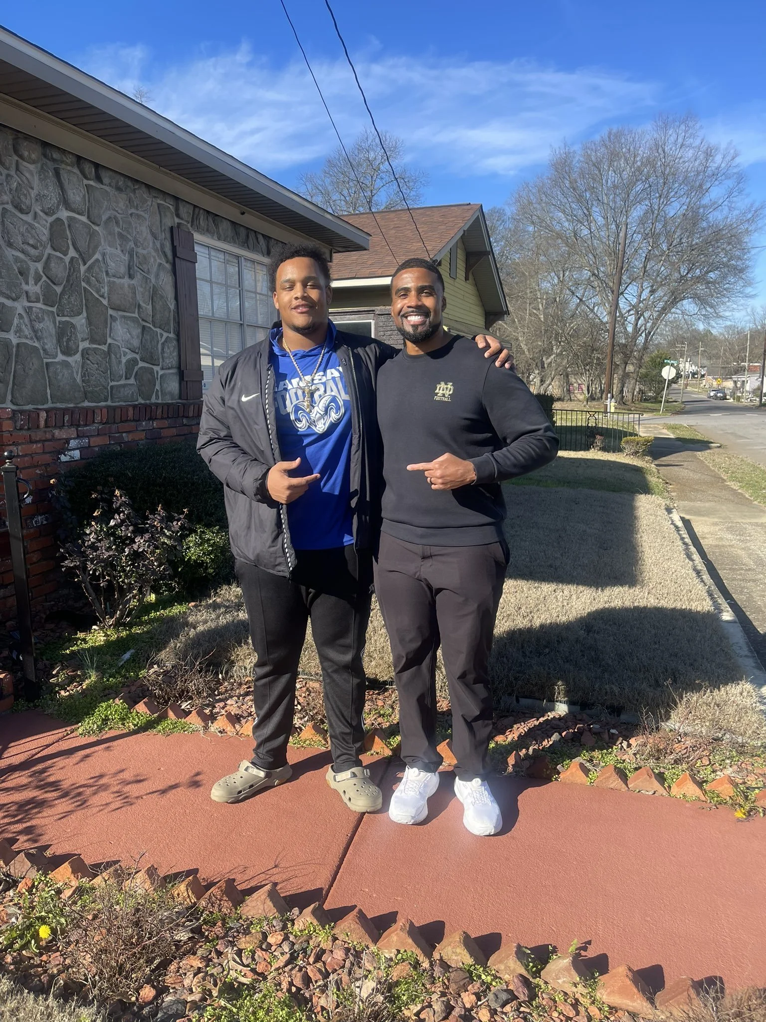 KARLOS MAY ENJOYS HOME VISIT FROM NOTRE DAME