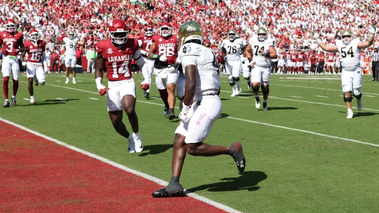 Notre Dame Dominates Arkansas 56-13 in Statement Road Win