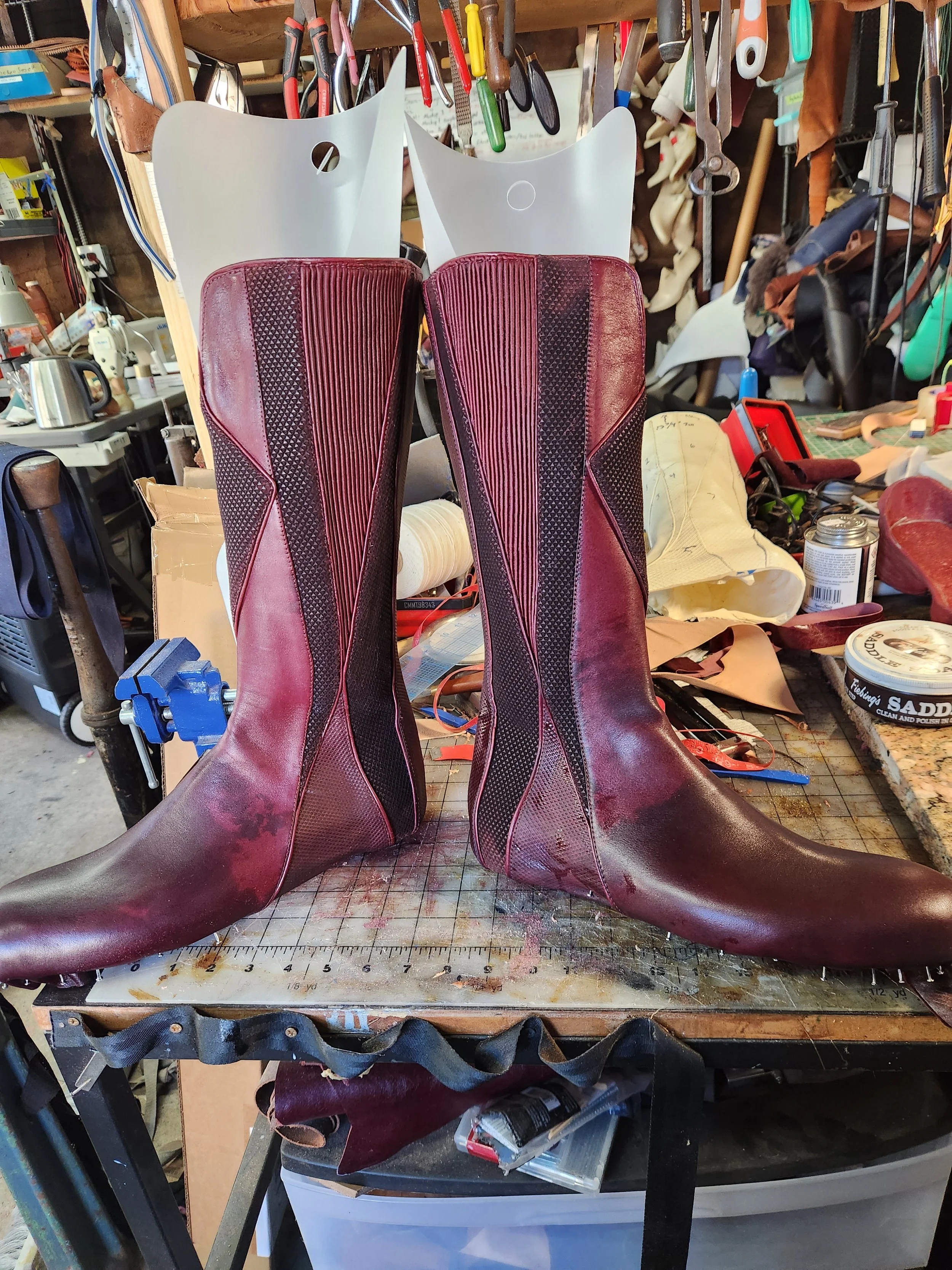 in progress wet forming toe