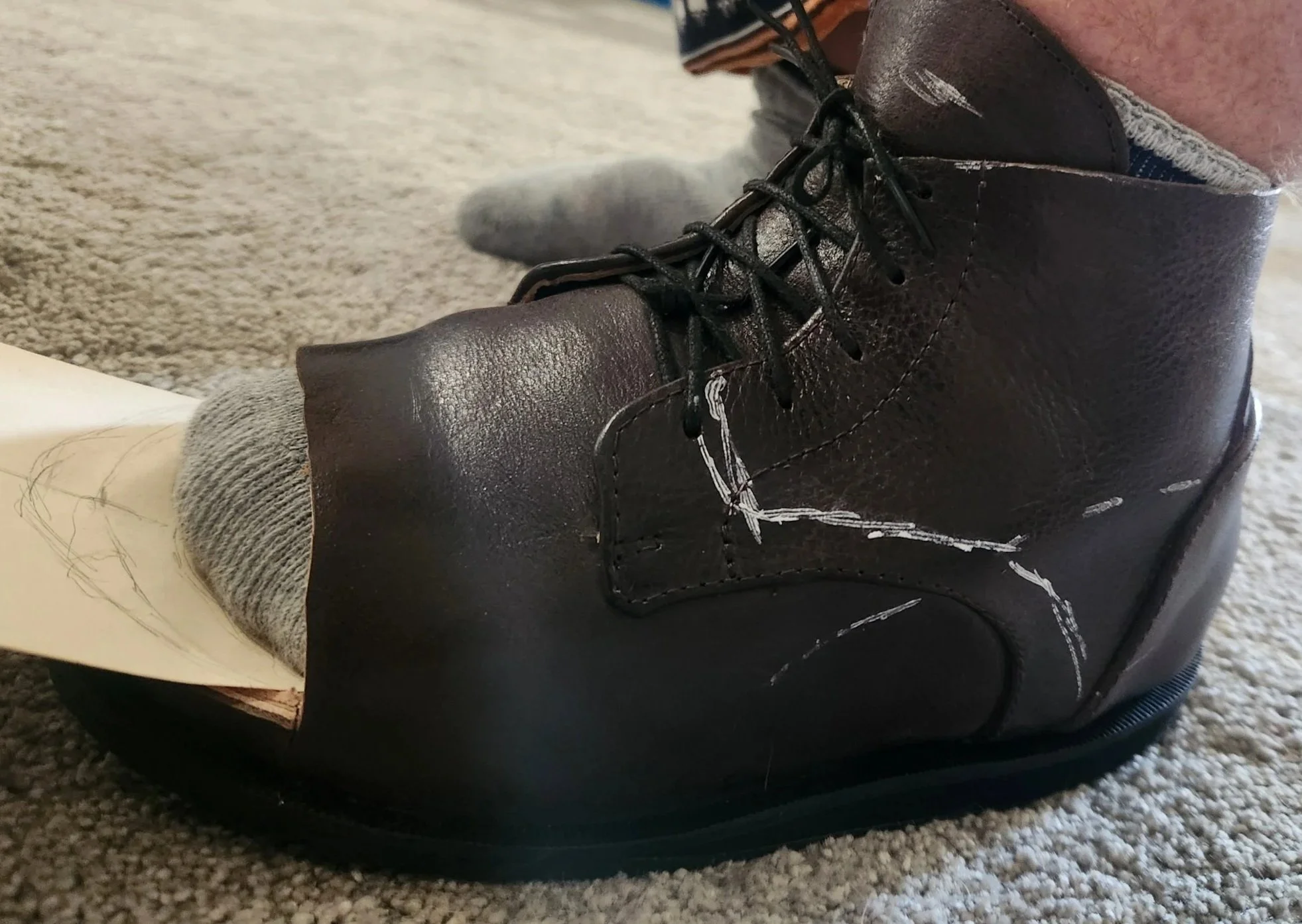 Marking up mockup to hone in details