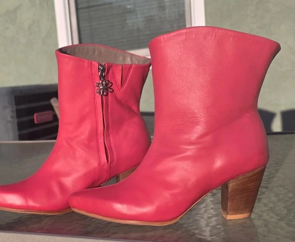 Pink Swoop Top Bootie