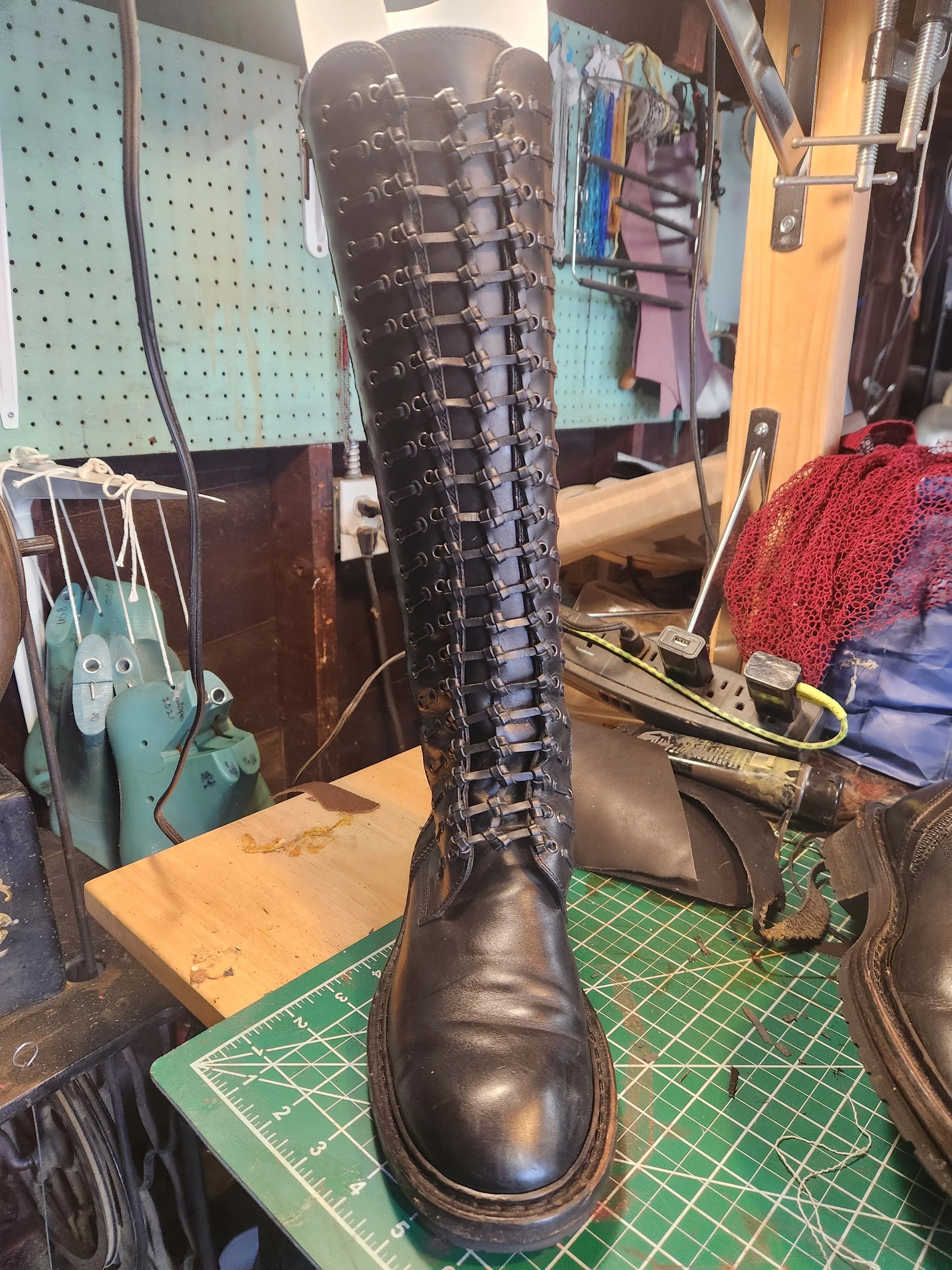 Before of boot that needed ~ 4" added in calf