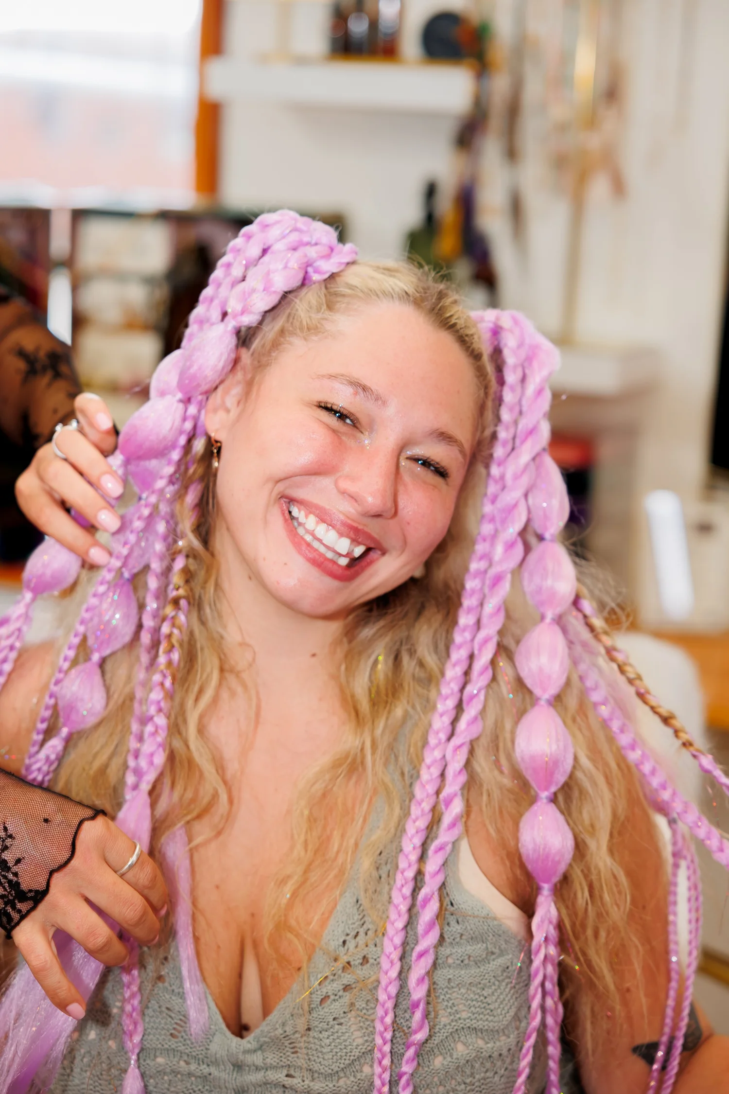 Custom made festival braids Made my first rave/festival braids. I couldn main image 4