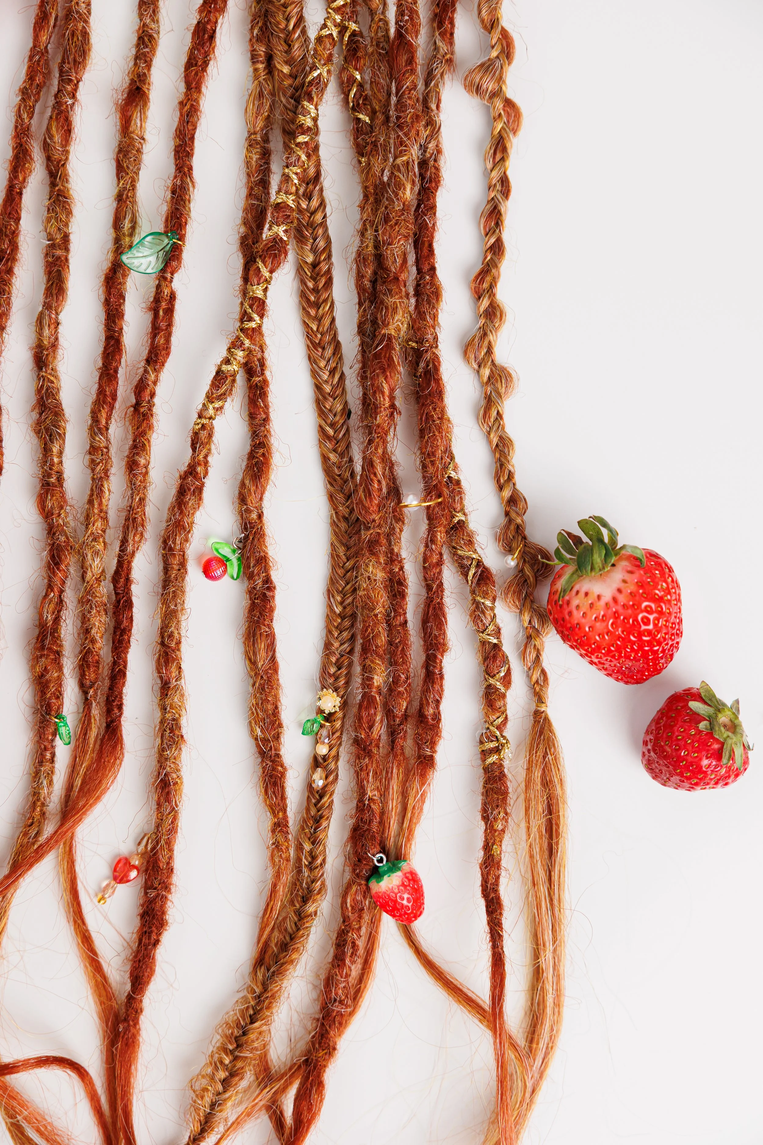 Penny - Temporary Dreadlocks - Strawberry Girl - natural red blend - 22-24 inches