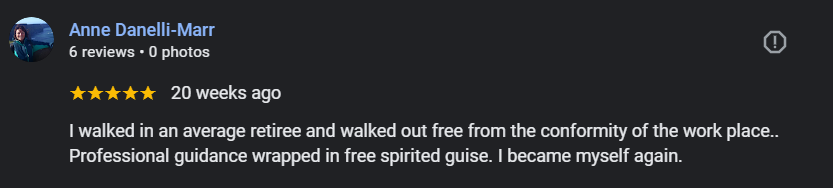 Screenshot of a customer Google review highlighting positive feedback and star rating from Anne